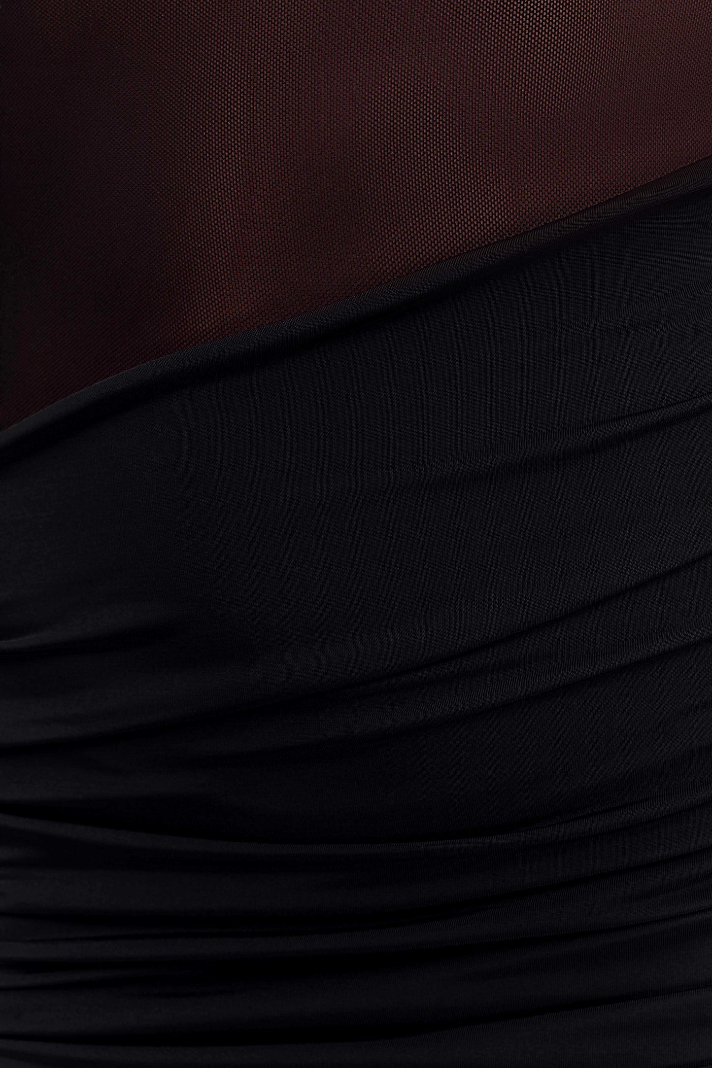 Robe Maxi en Maille à Une Épaule Dallas - Noir