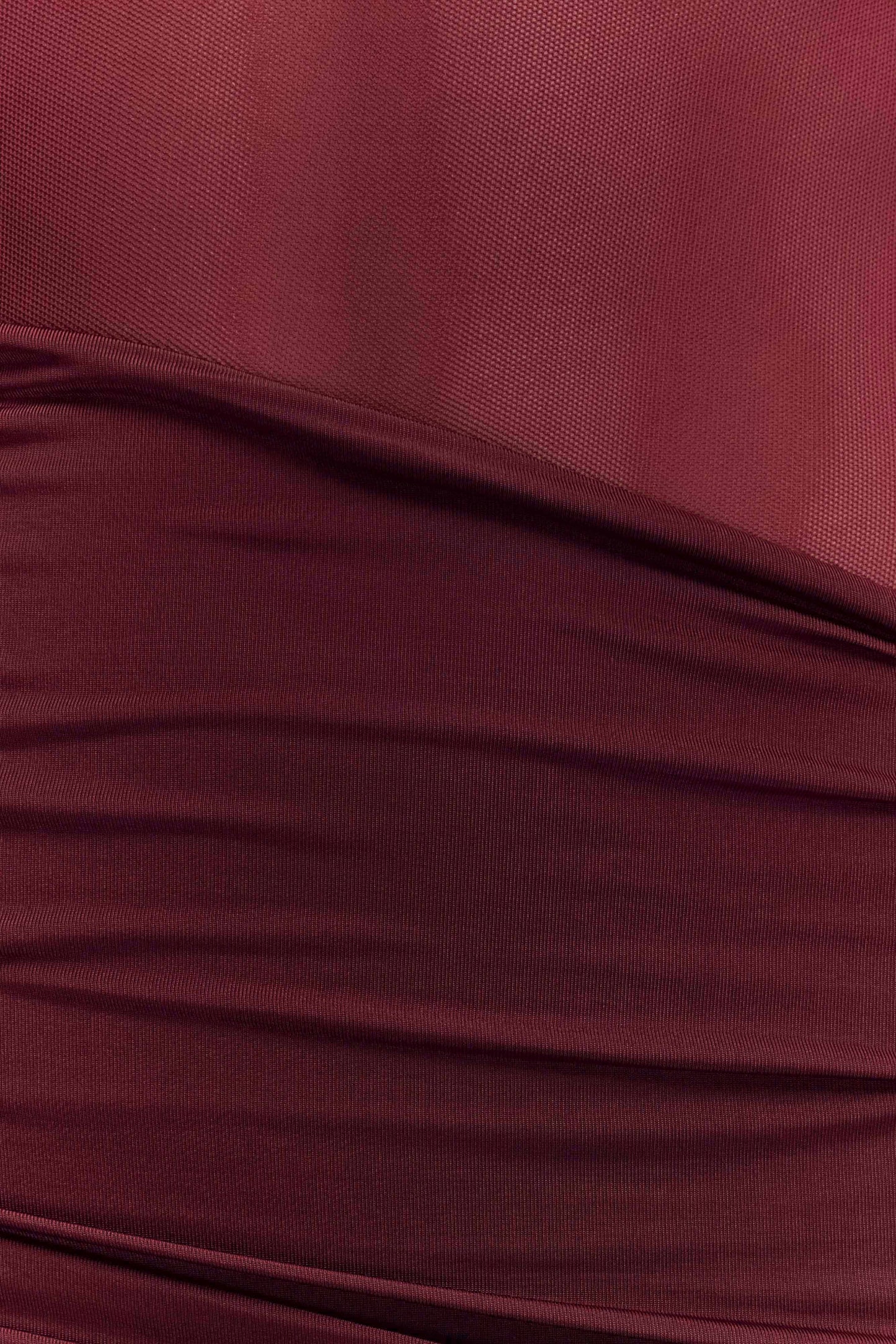 Robe Maxi en Maille à Épaule Découverte Dallas - Bourgogne