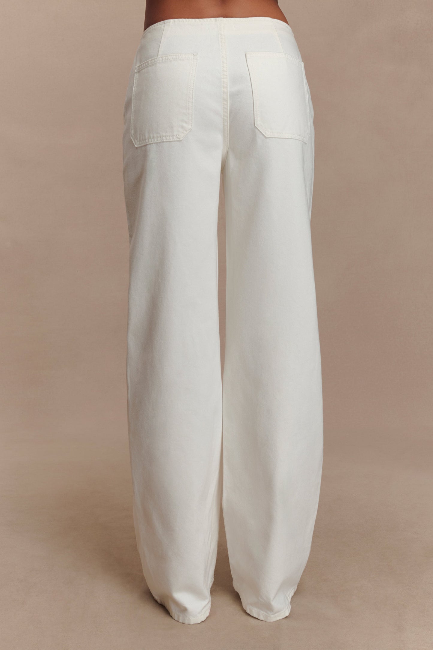 Jeans en jean taille mi-haute Caitlin - Blanc