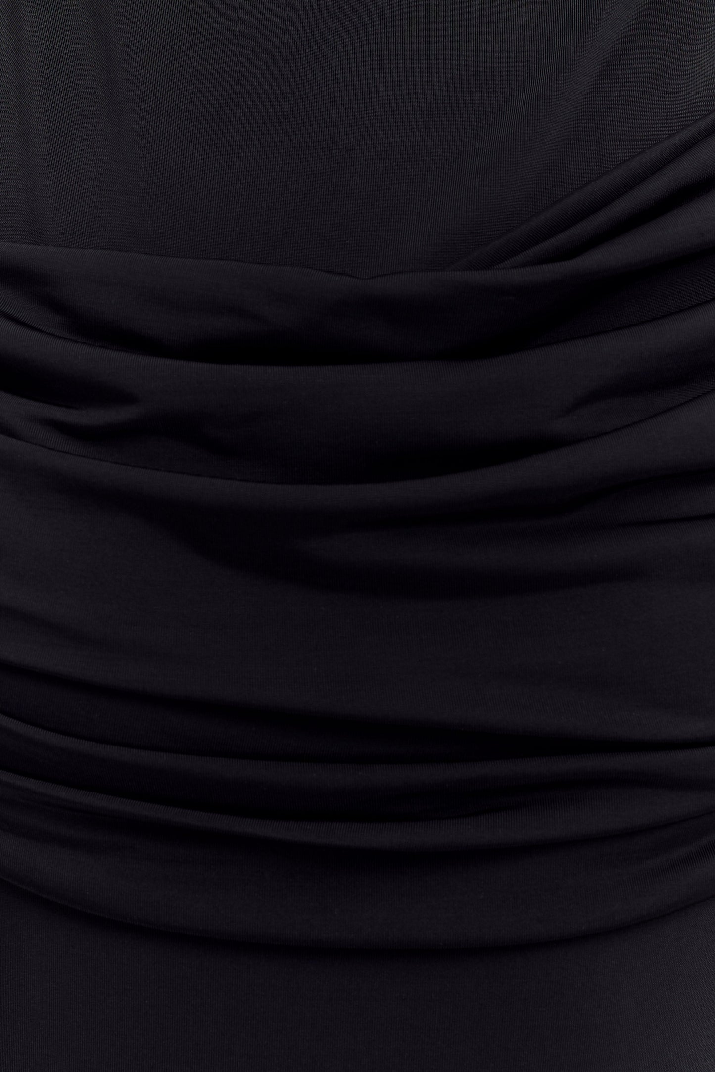 Robe Maxi Henley en Drapé Fluide - Noir
