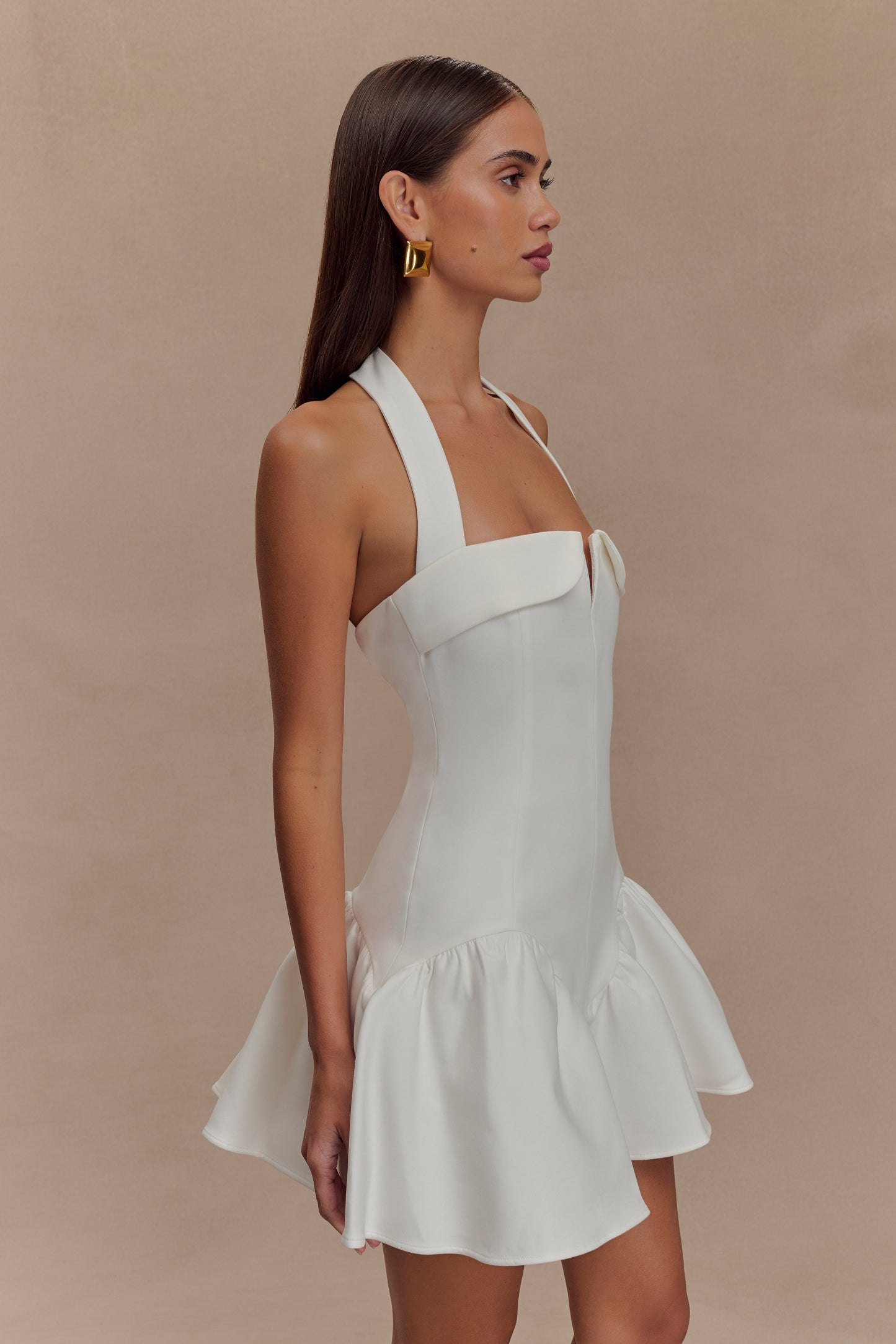 Mini-robe à bretelles Calipso - Blanc