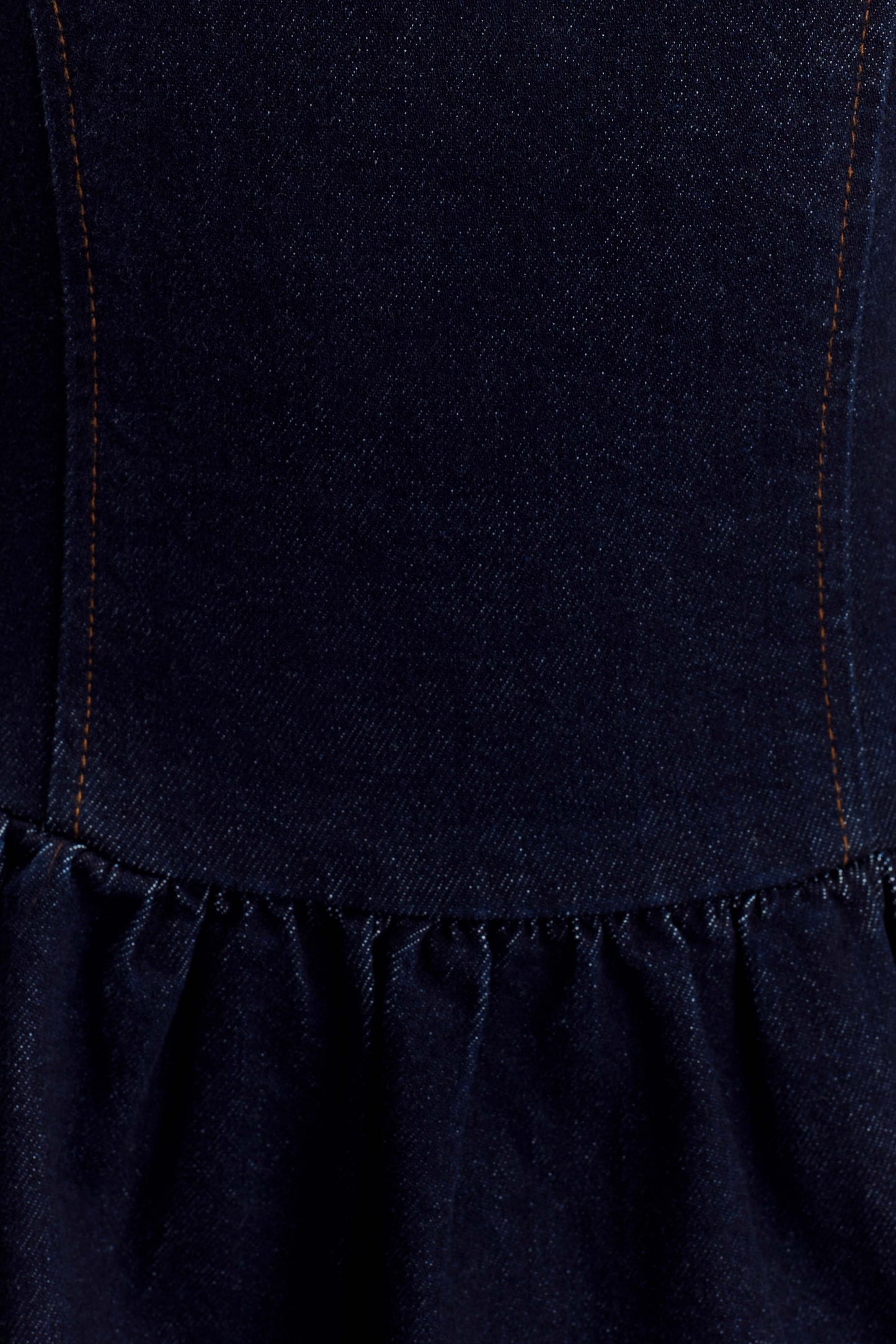Caroline Robe Midi en Jean à Décolleté Halter - Bleu Indigo
