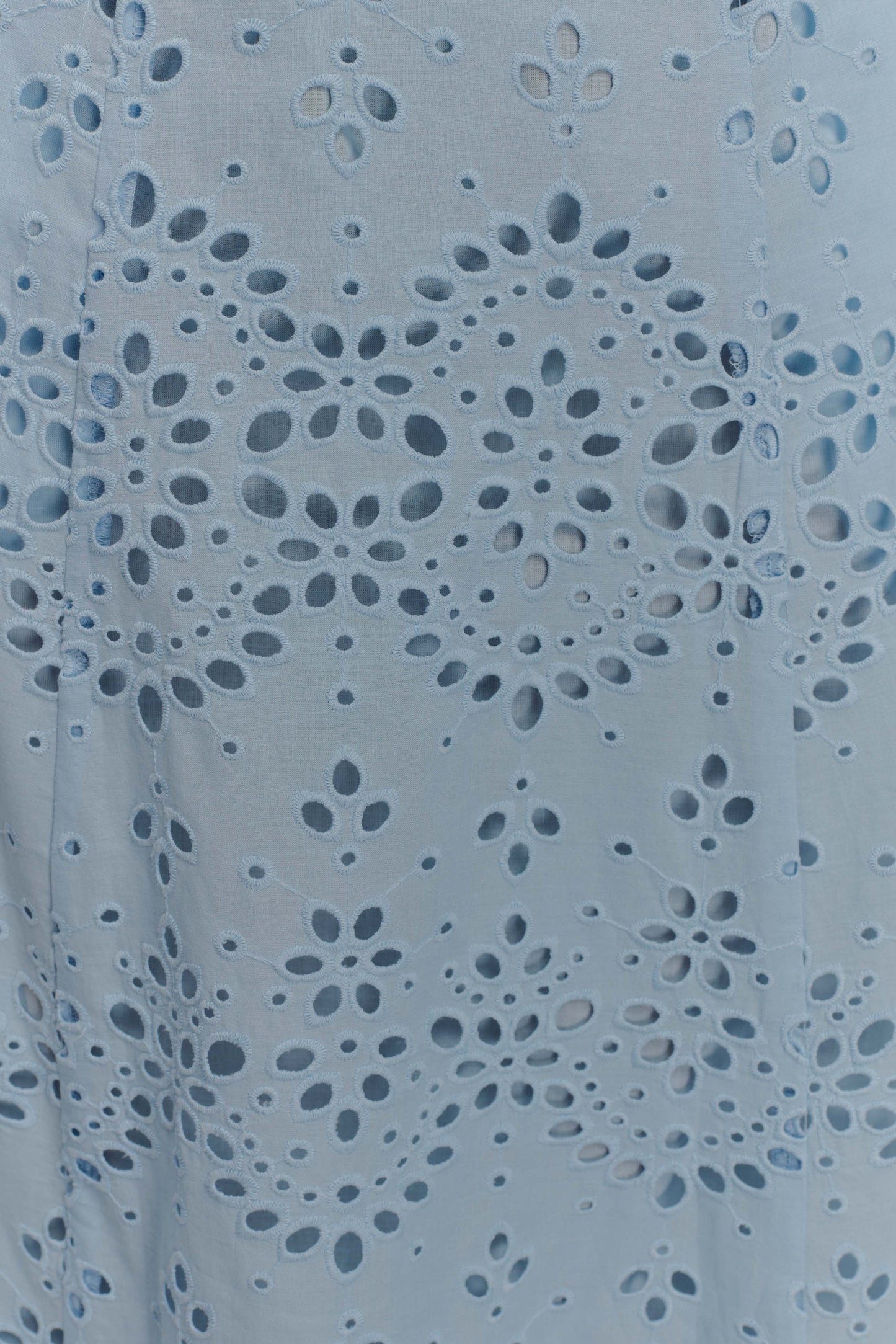 Jupe mi-longue brodée Arla - Bleu pâle de bleuet