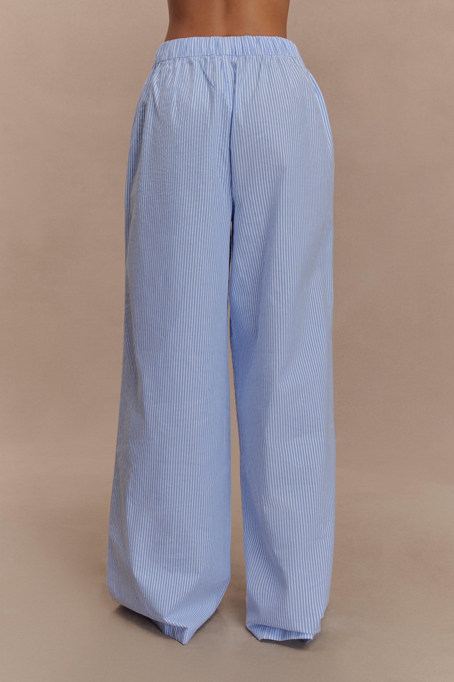Pantalon à larges jambes Hansen - Rayures bleues