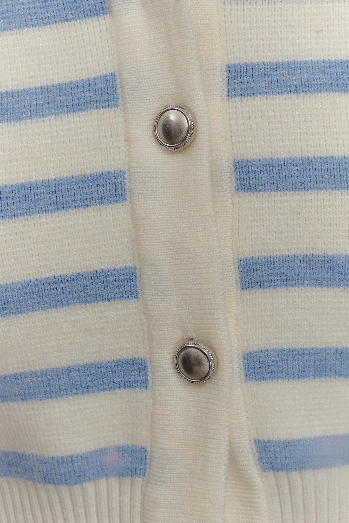 Cardigan en tricot rayé Tanner - Bleu clair/blanc