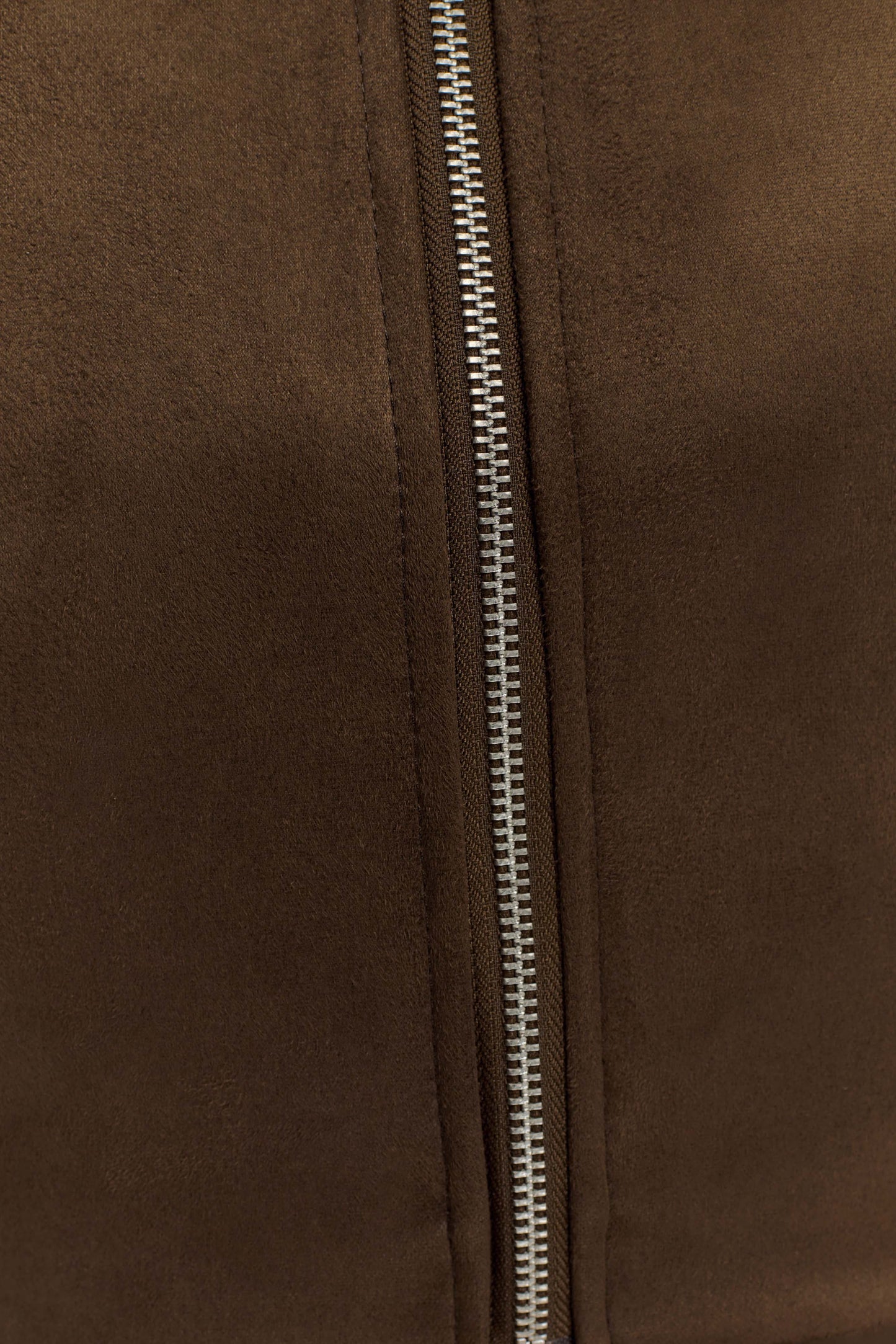 Veste à col en faux daim Hayes - Chocolat