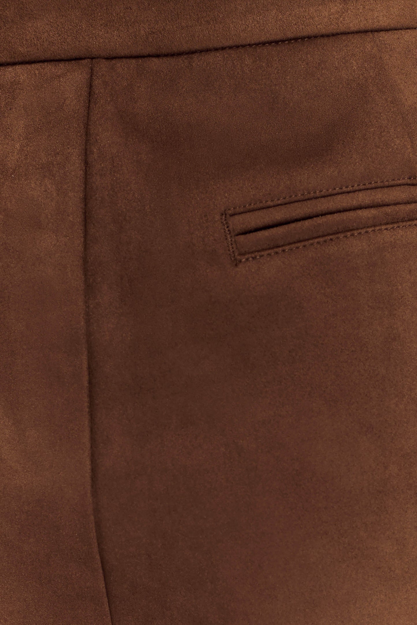 Sally Faux Suede Short - Chocolat au lait