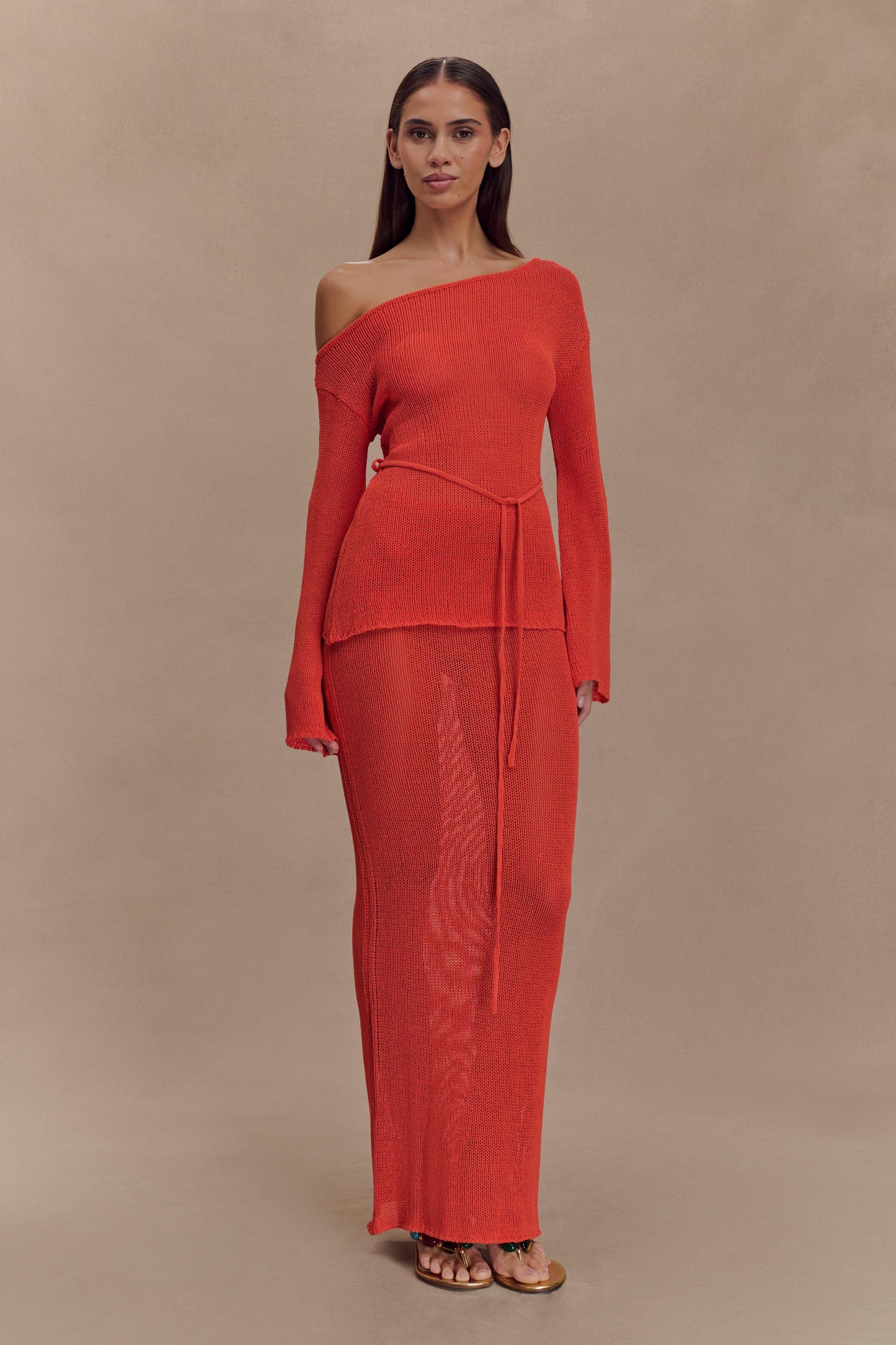 Jupe Maxi Tricot Reagan - Orange