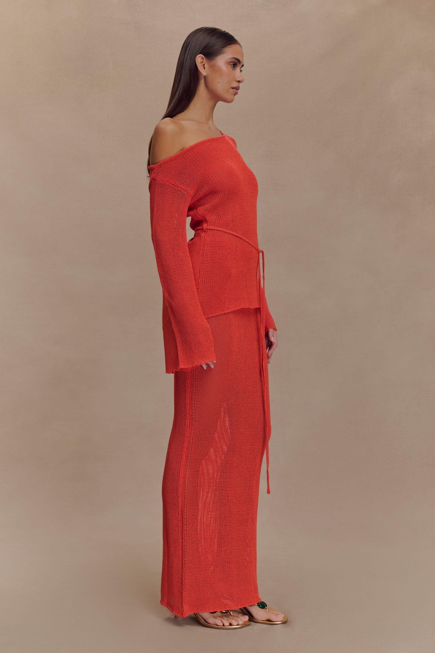 Jupe Maxi Tricot Reagan - Orange