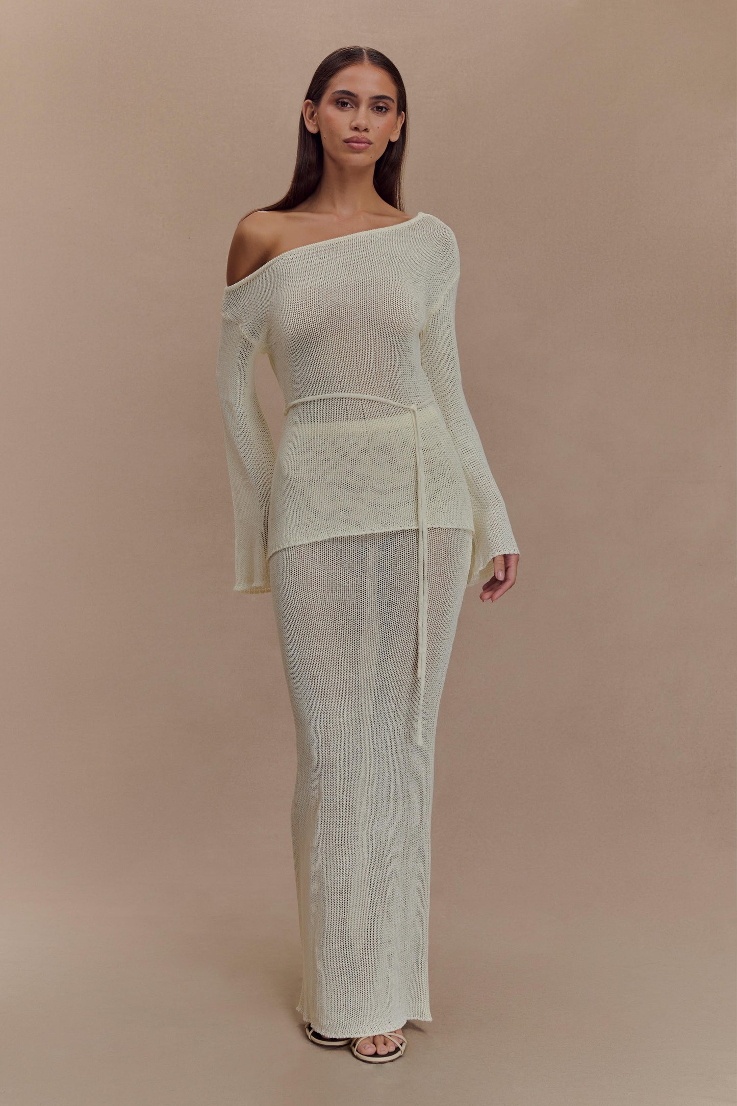 Jupe Maxi Tricot Reagan - Blanche