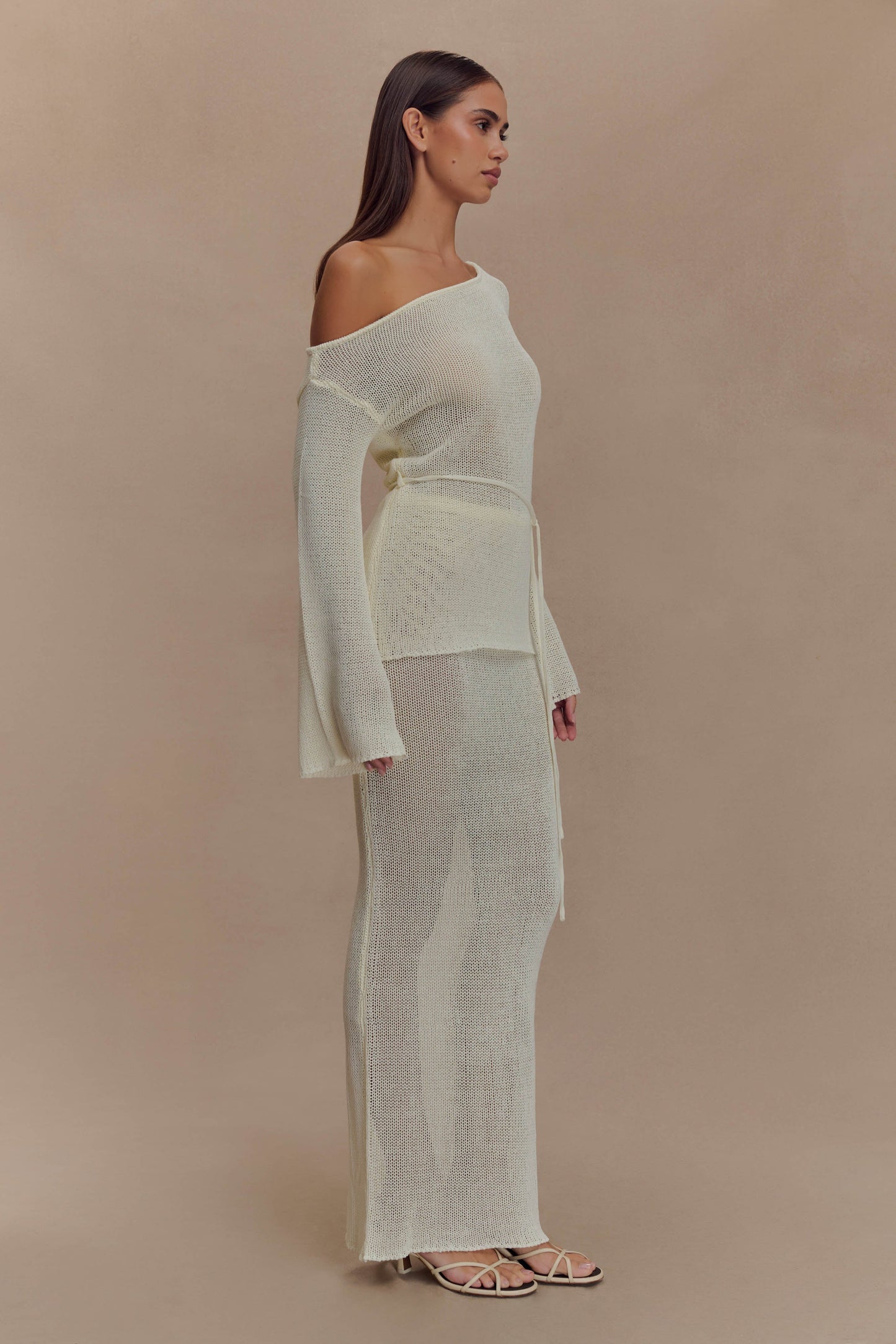 Jupe Maxi Tricot Reagan - Blanche