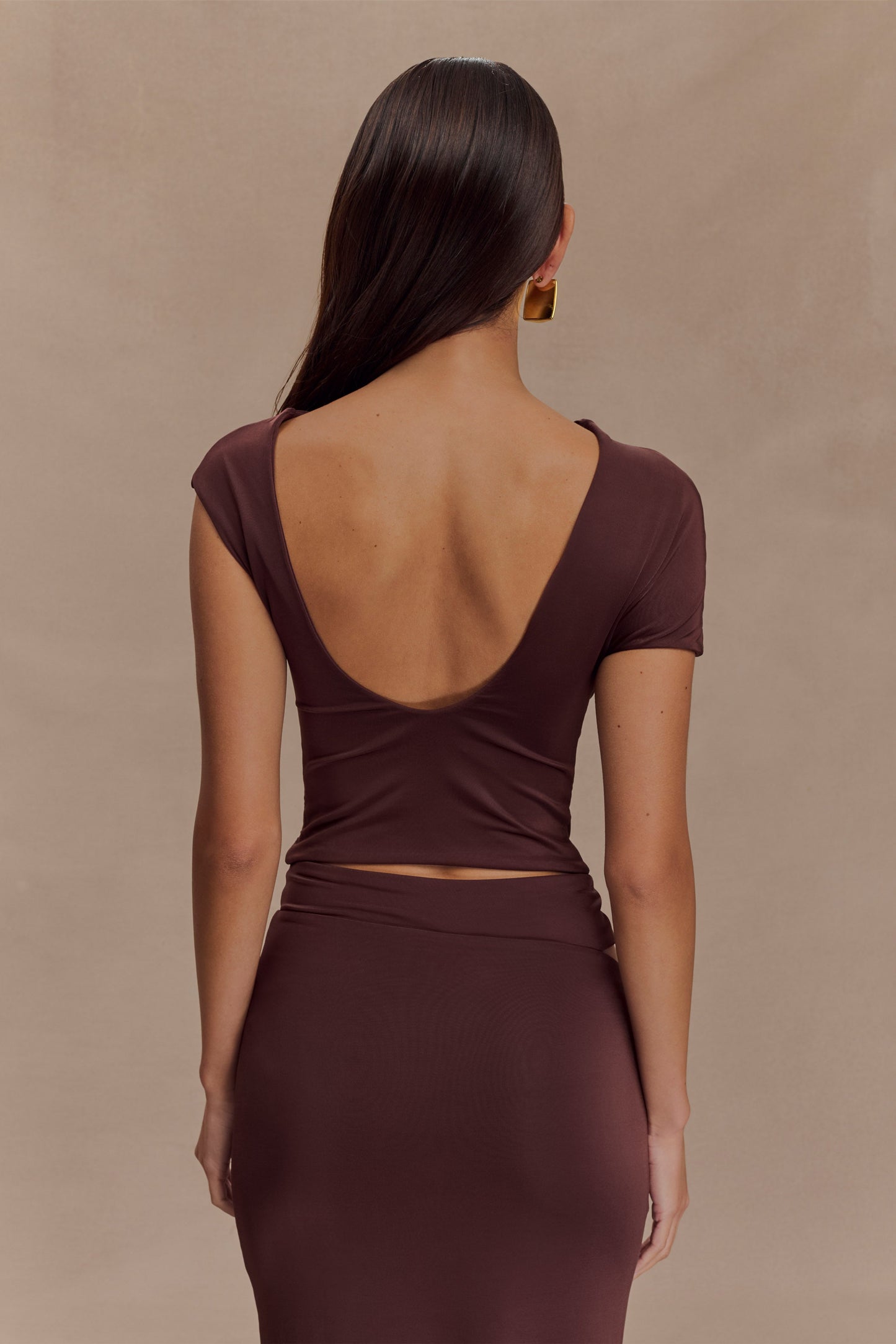 Haut à torsade Slinky de Haven - Chocolat