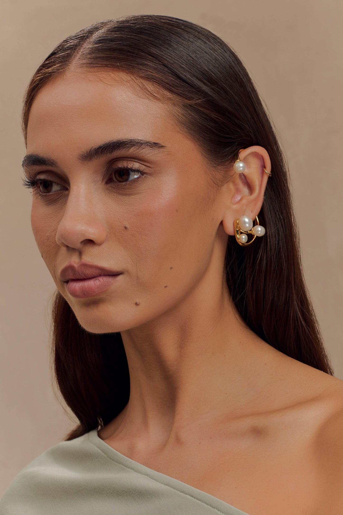 Manchette d'oreille en perle d'eau douce Saskia - Perle