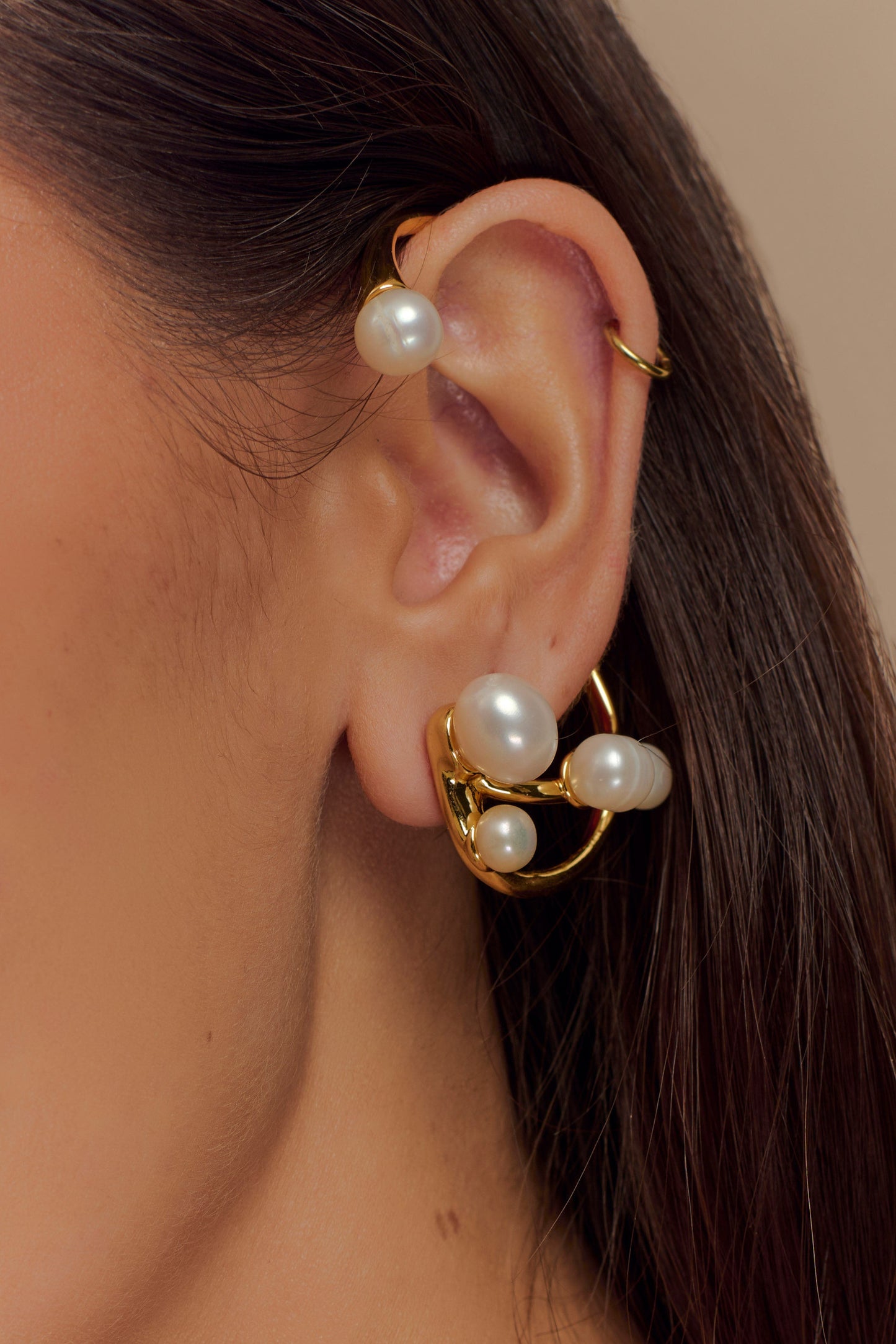 Manchette d'oreille en perle d'eau douce Saskia - Perle