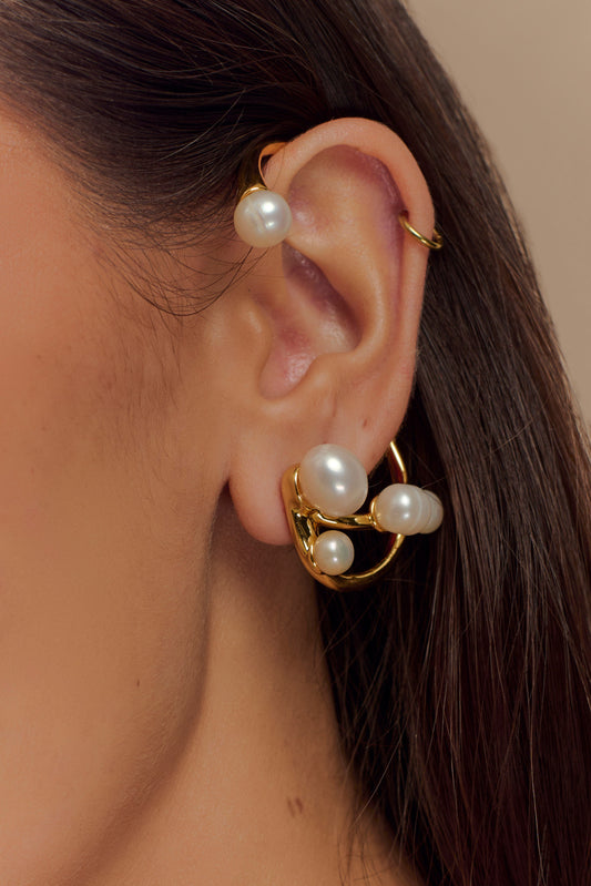 Manchette d'oreille en perle d'eau douce Saskia - Perle