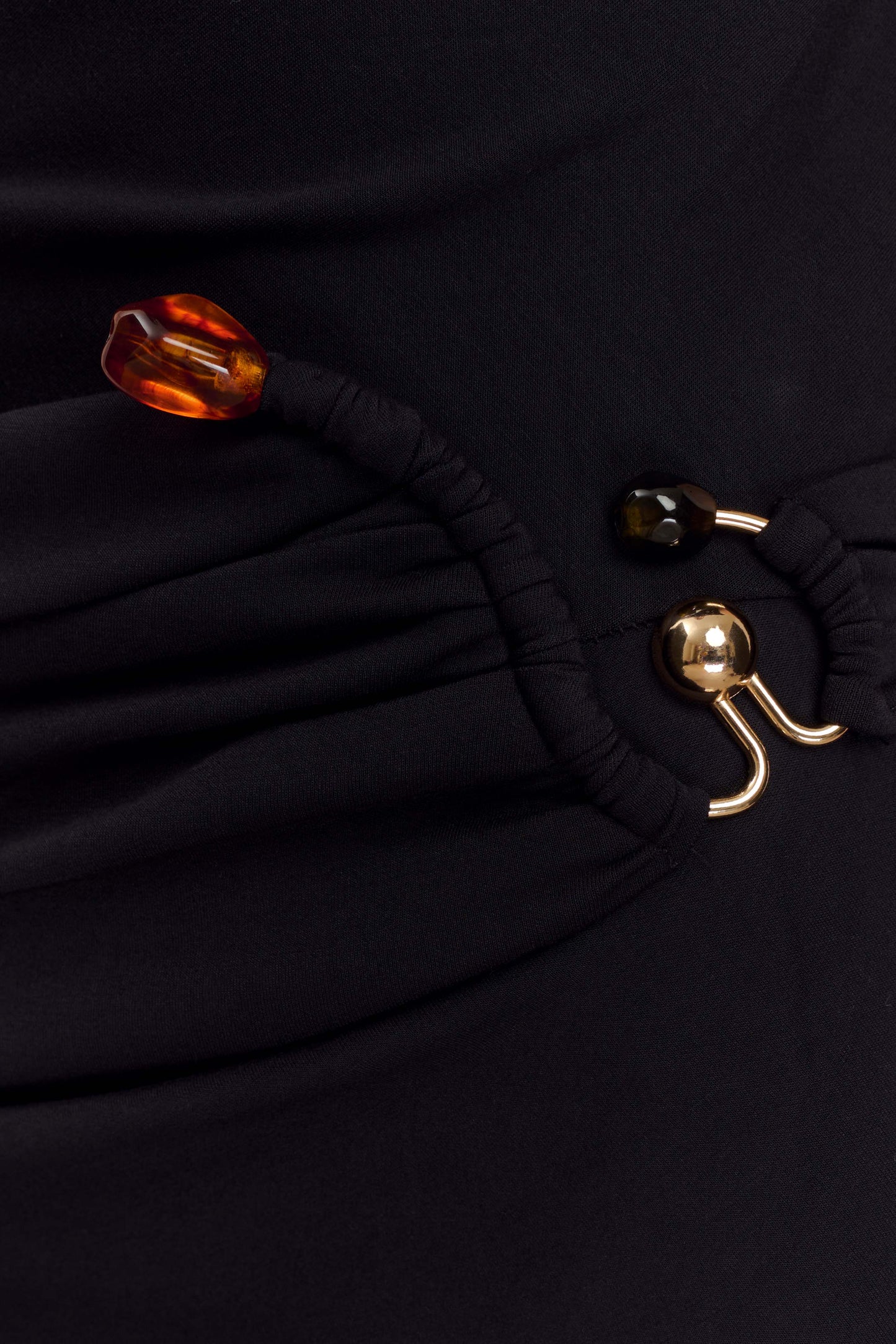 Robe midi en jersey scuba Kendra avec accessoires - Noir