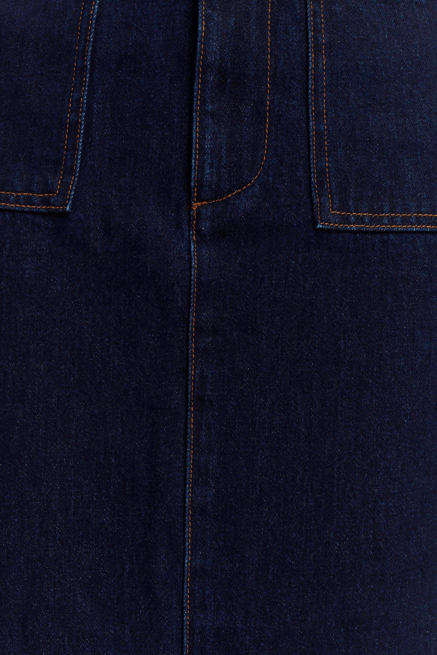 Jupe mi-longue en jean Fallon - Bleu indigo
