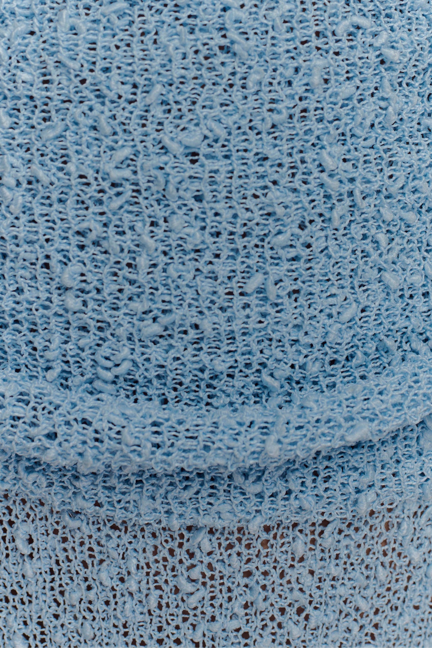 Jupe Maxi Tricoté à Plis Petra - Bleu Clair