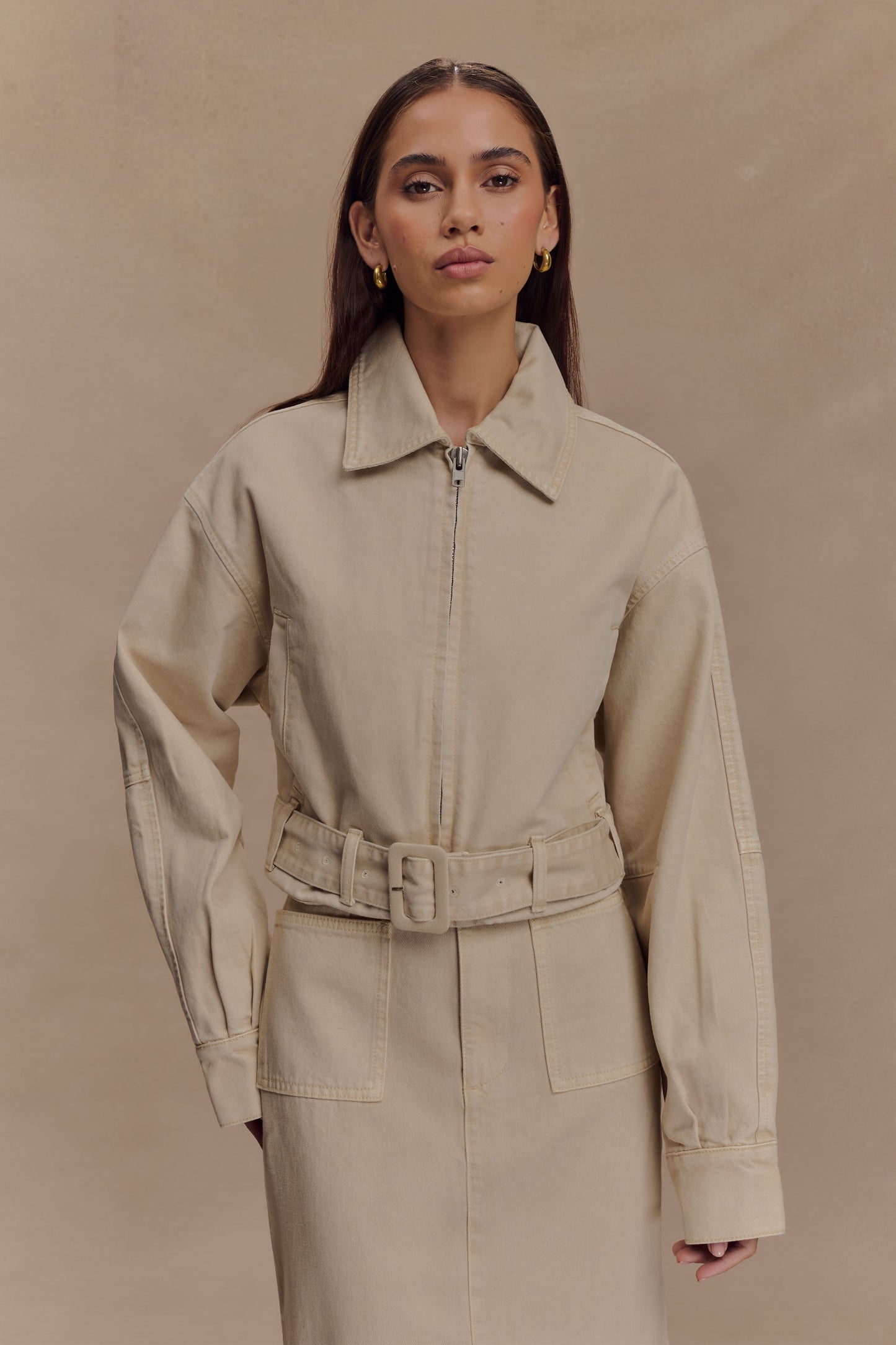 Veste en jean courte Fallon - Lavage pierre