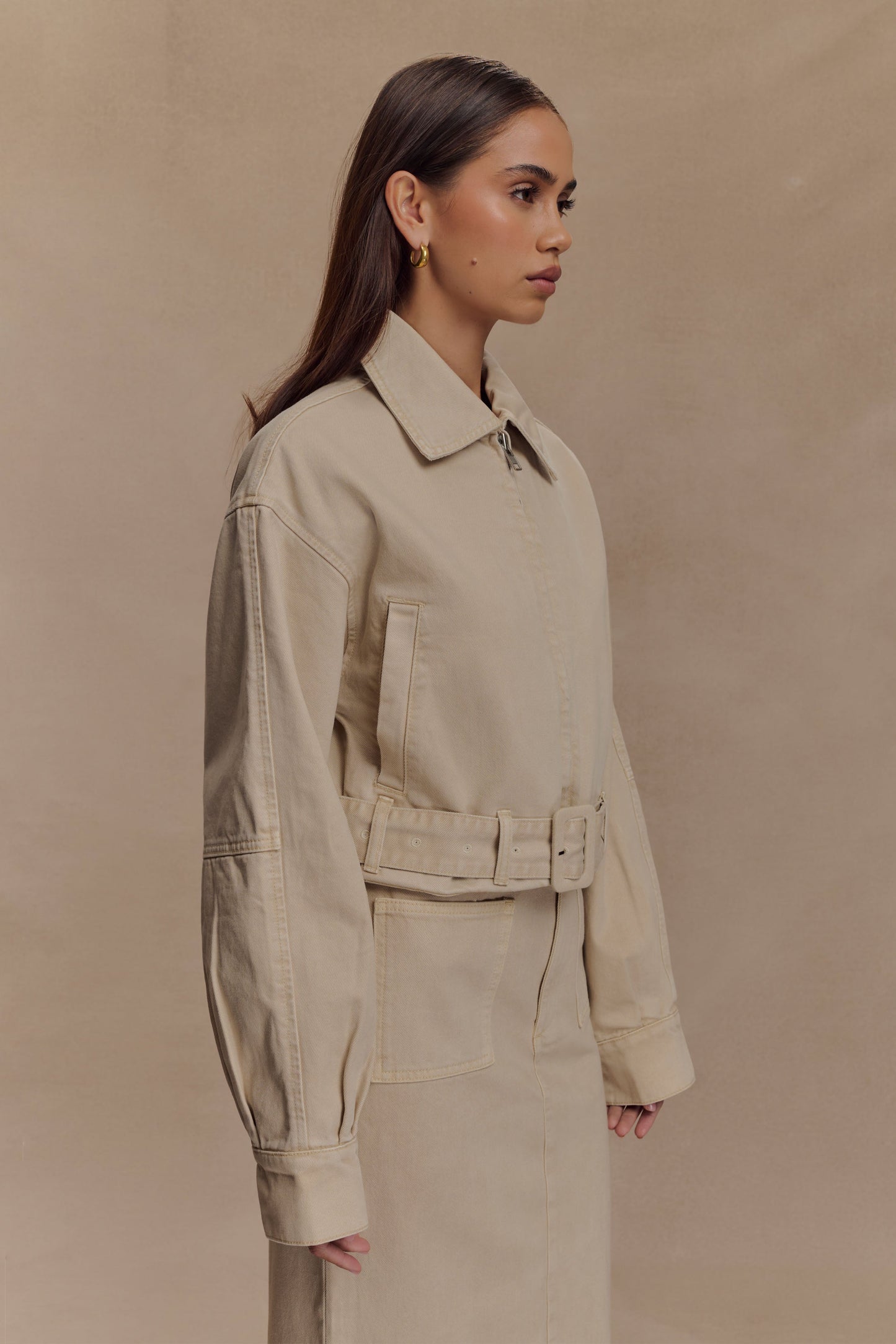 Veste en jean courte Fallon - Lavage pierre