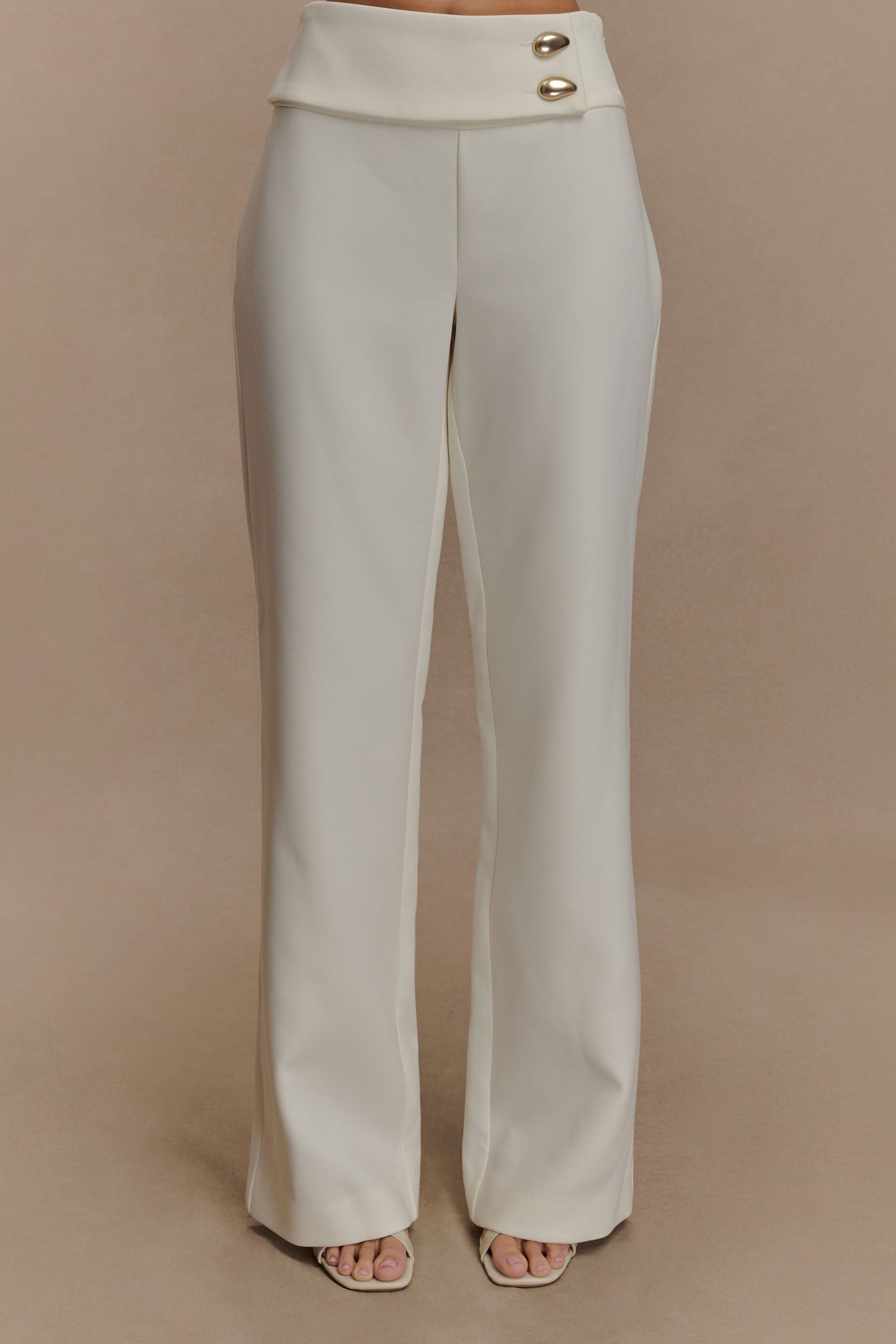 Pantalon tailleur droit Lindie - Ivoire