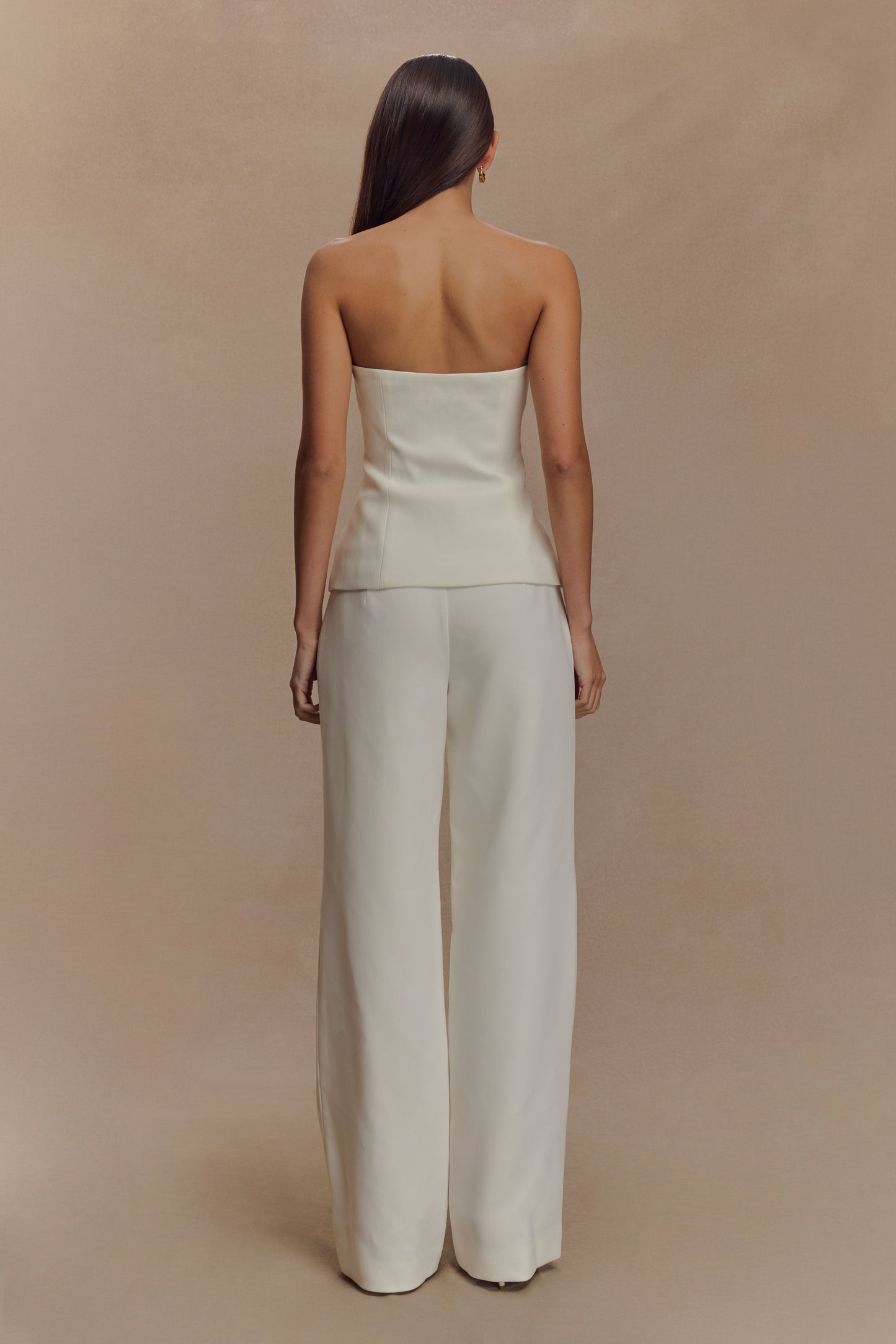 Pantalon tailleur droit Lindie - Ivoire
