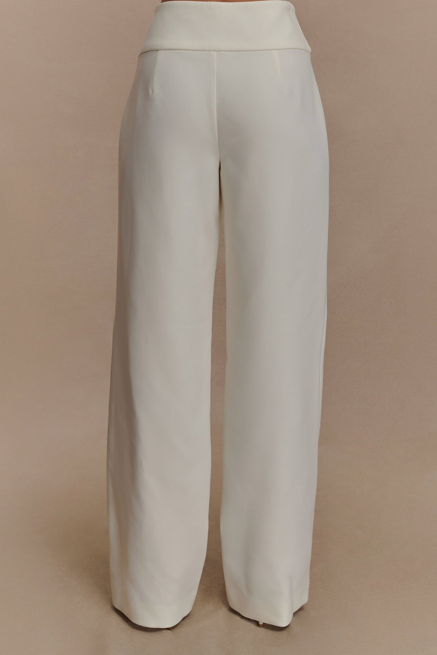 Pantalon tailleur droit Lindie - Ivoire
