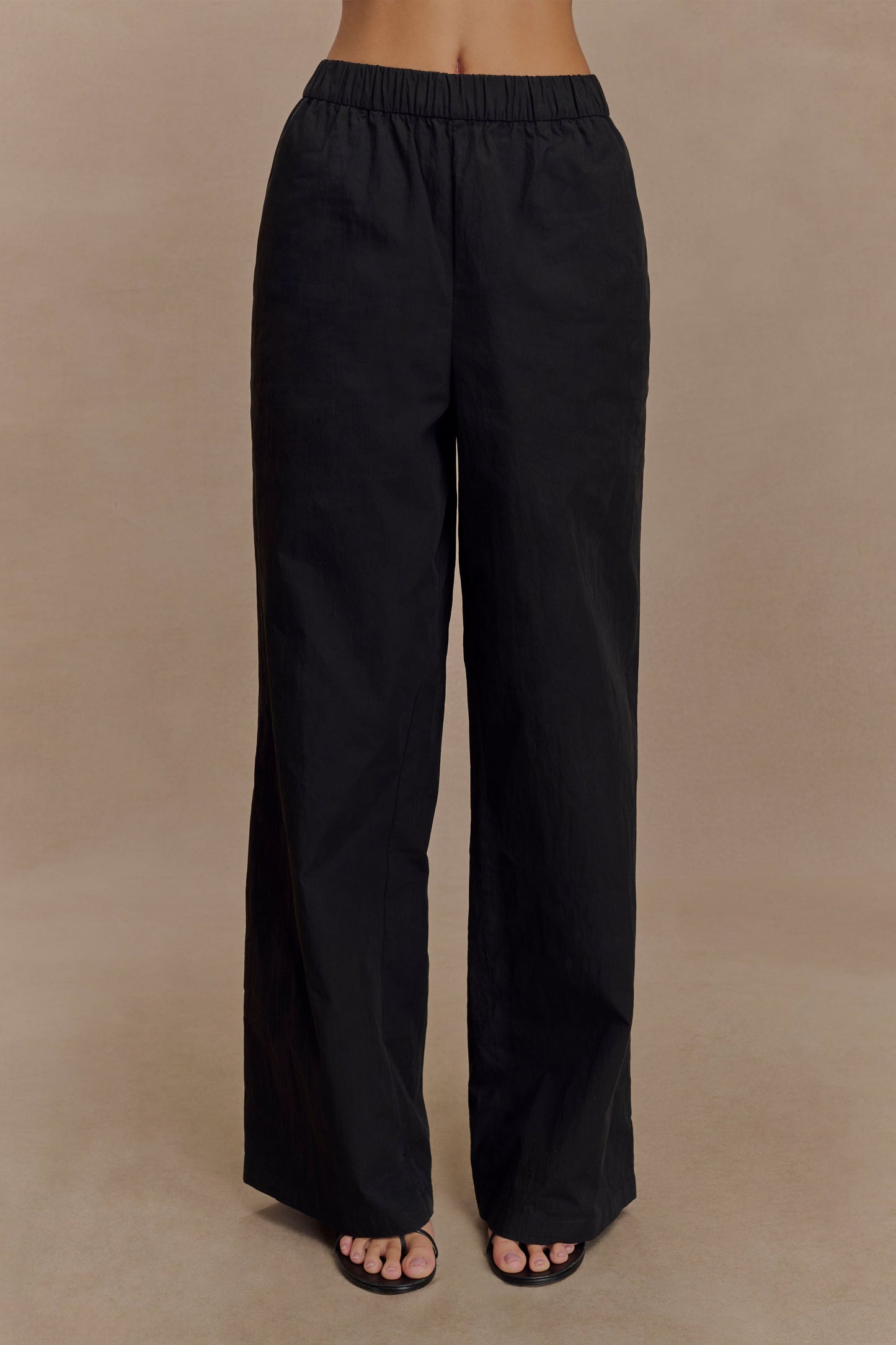 Pantalon large en coton Campbell - Noir