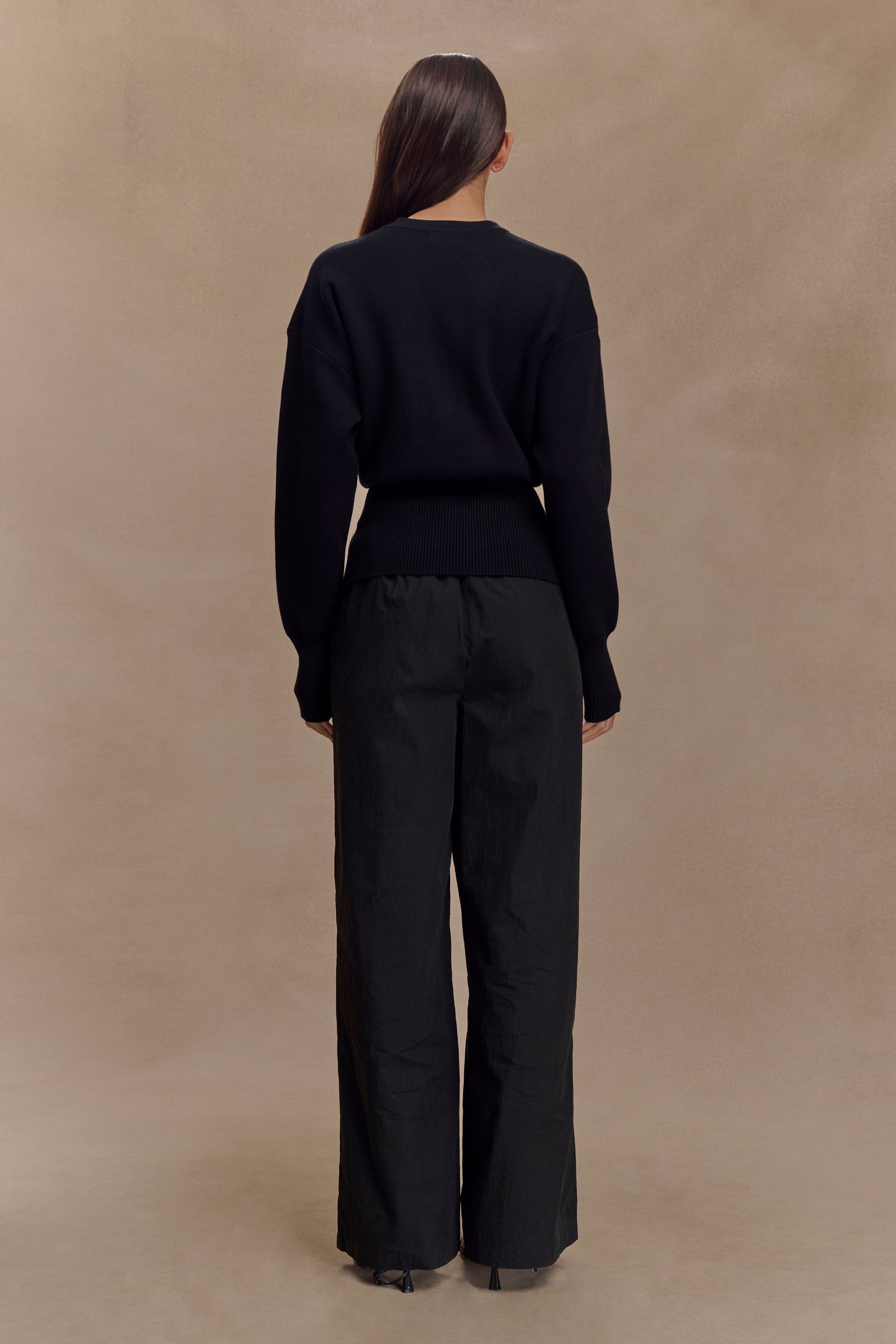 Pantalon large en coton Campbell - Noir