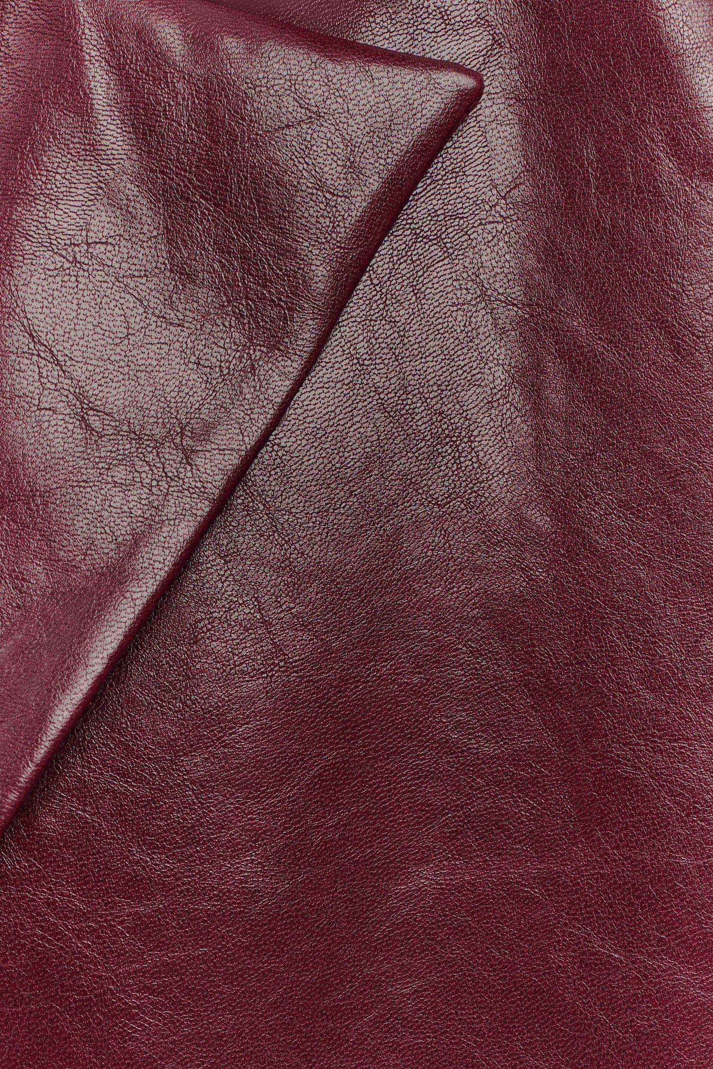 Manteau en simili cuir Deborah - Rouge cerise