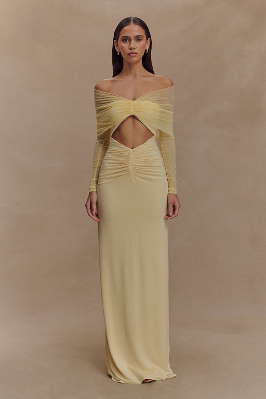 Robe Maxi Rafaella en Jersey et Maille - Citron