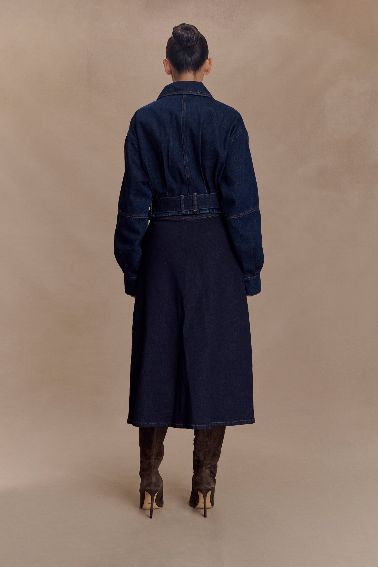 Veste en jean courte Fallon - Bleu indigo