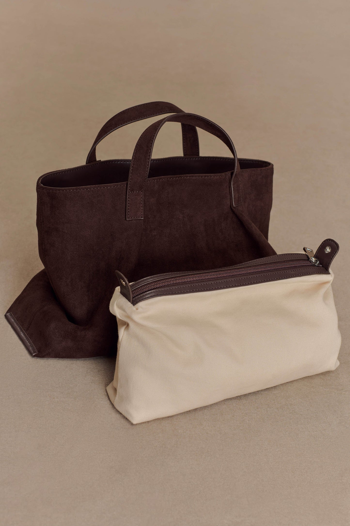 Sac en daim synthétique Baylor - Chocolat