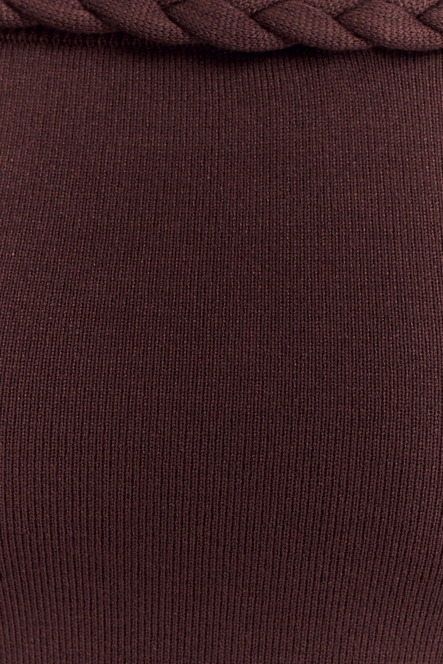 Robe Maxi en Tricot sans Bretelles Heidi avec Écharpe - Chocolat Noir