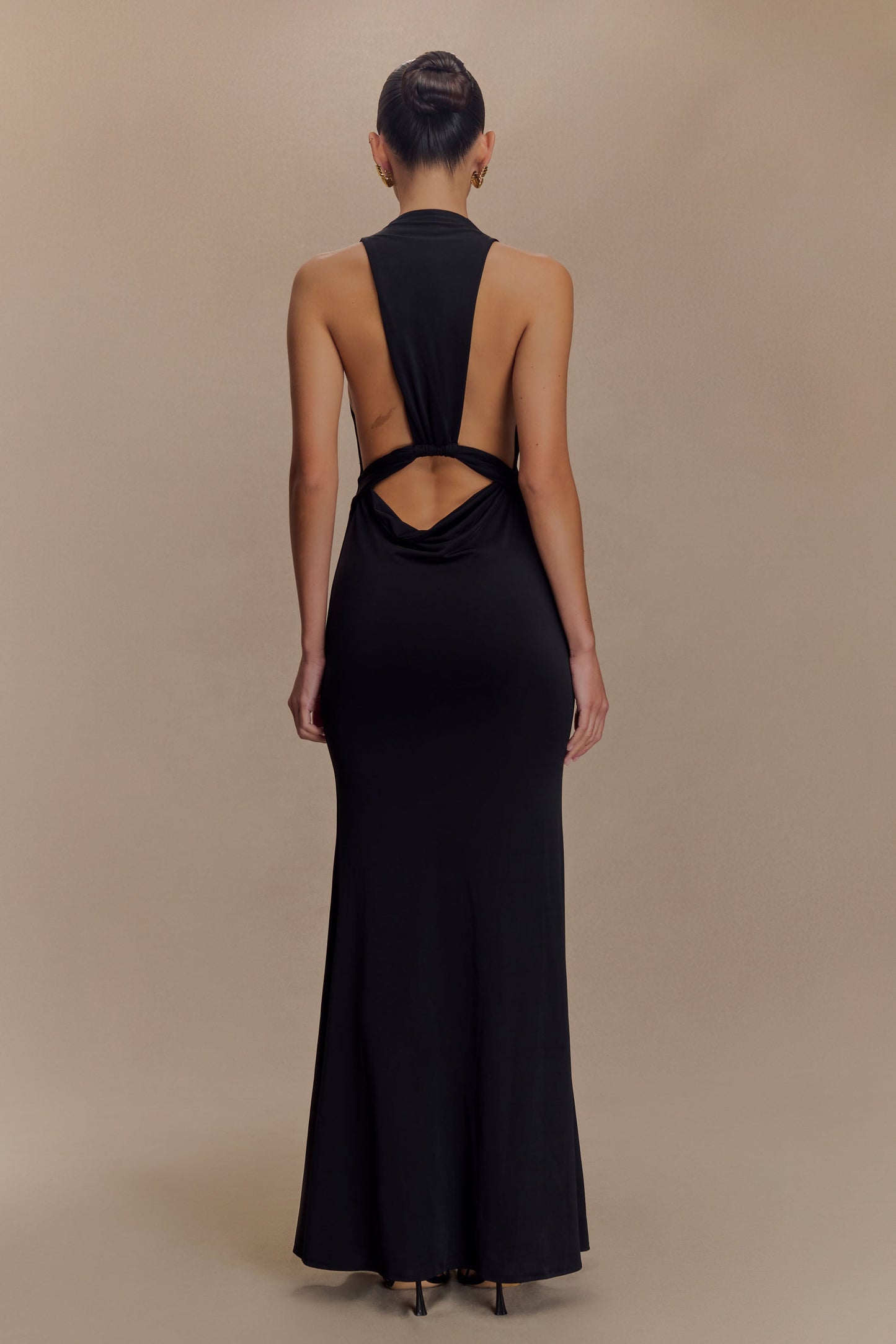 Elke Robe Maxi Décolleté en V - Noir