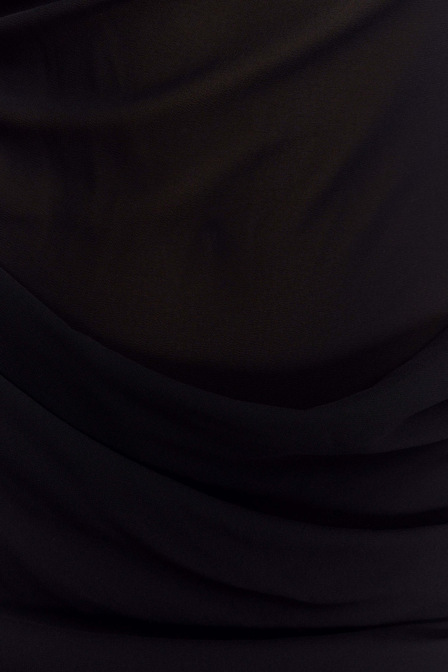 Robe Maxi en Chiffon Drapée Daria - Noire