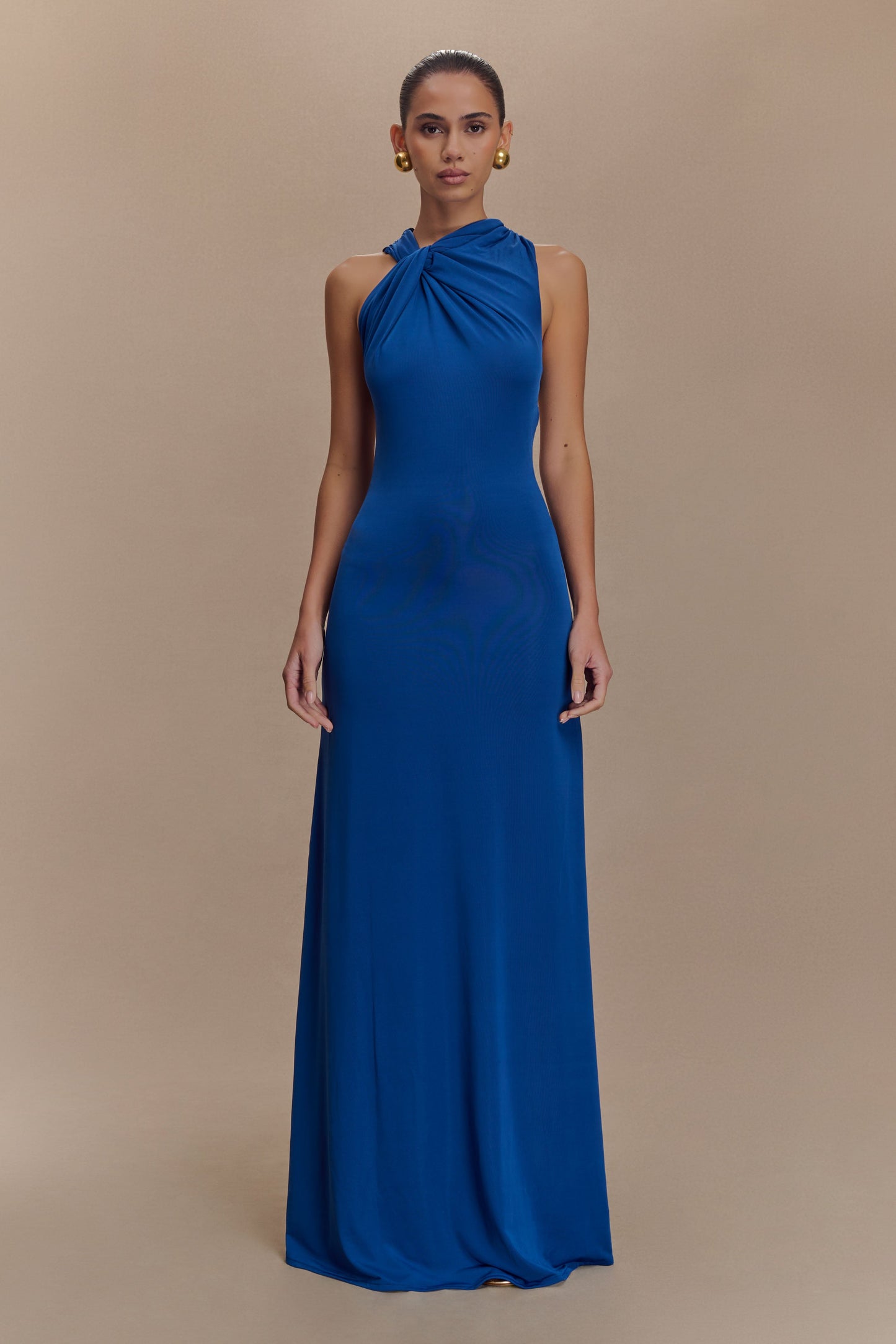 Marlee Robe Maxi Asymétrique Étroite - Cobalt