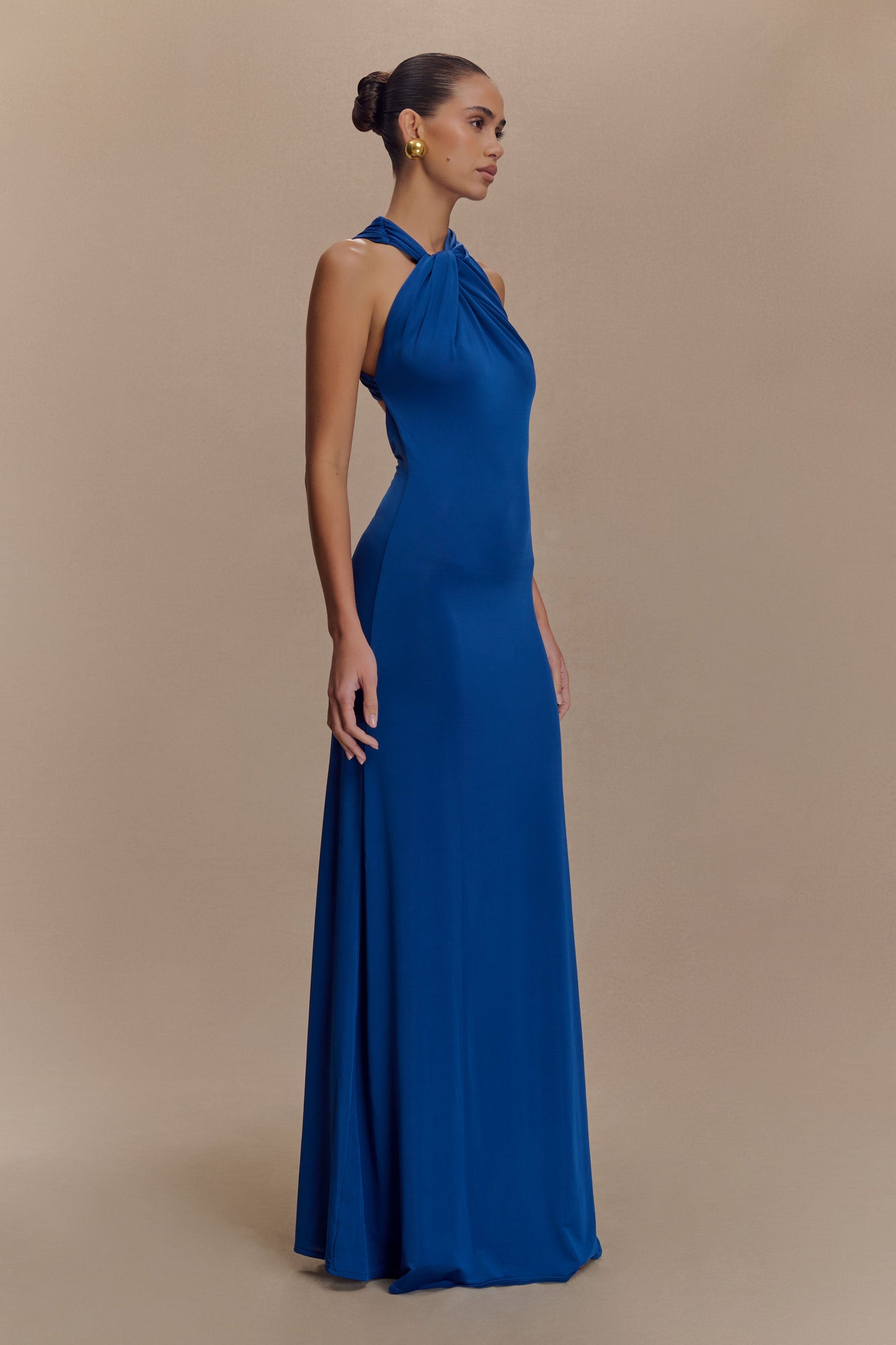 Marlee Robe Maxi Asymétrique Étroite - Cobalt
