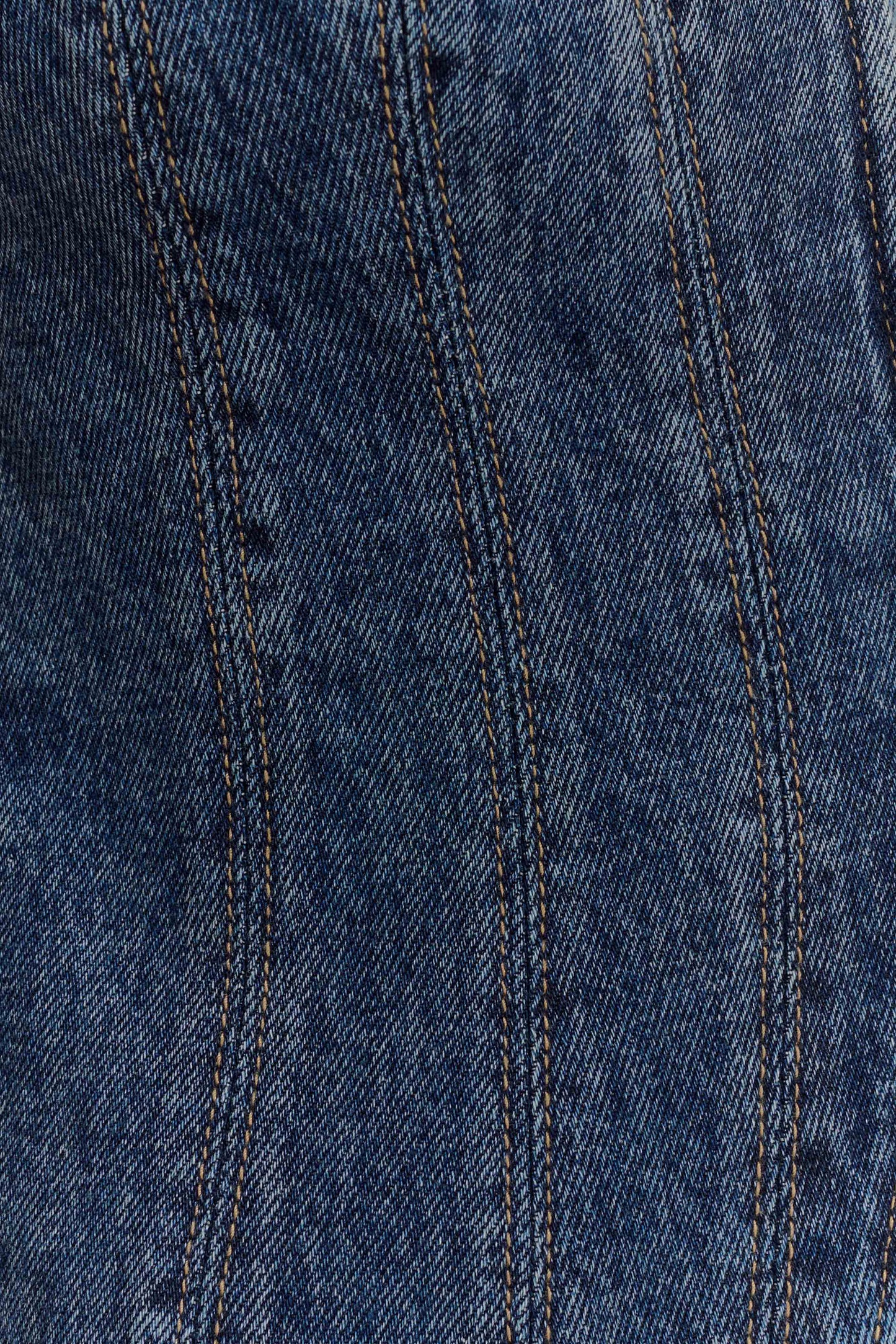 Top en jean à manches courtes Loretta - Bleu foncé délavé