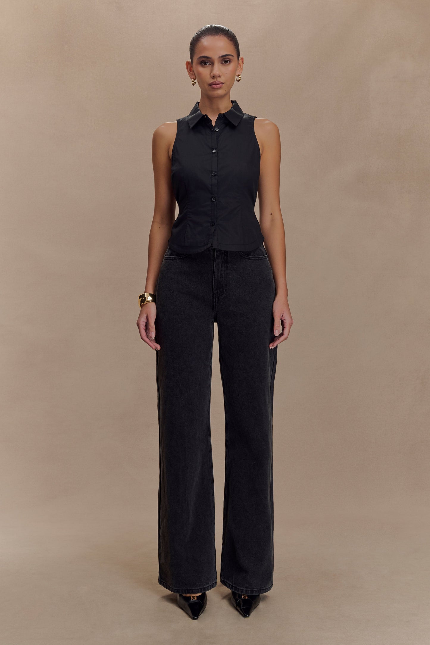Halter sans manches Selene - Noir