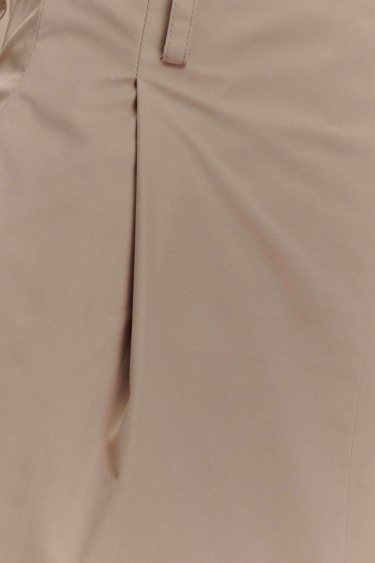 Jupe mi-longueur Vera en twill avec fente avant - Camel