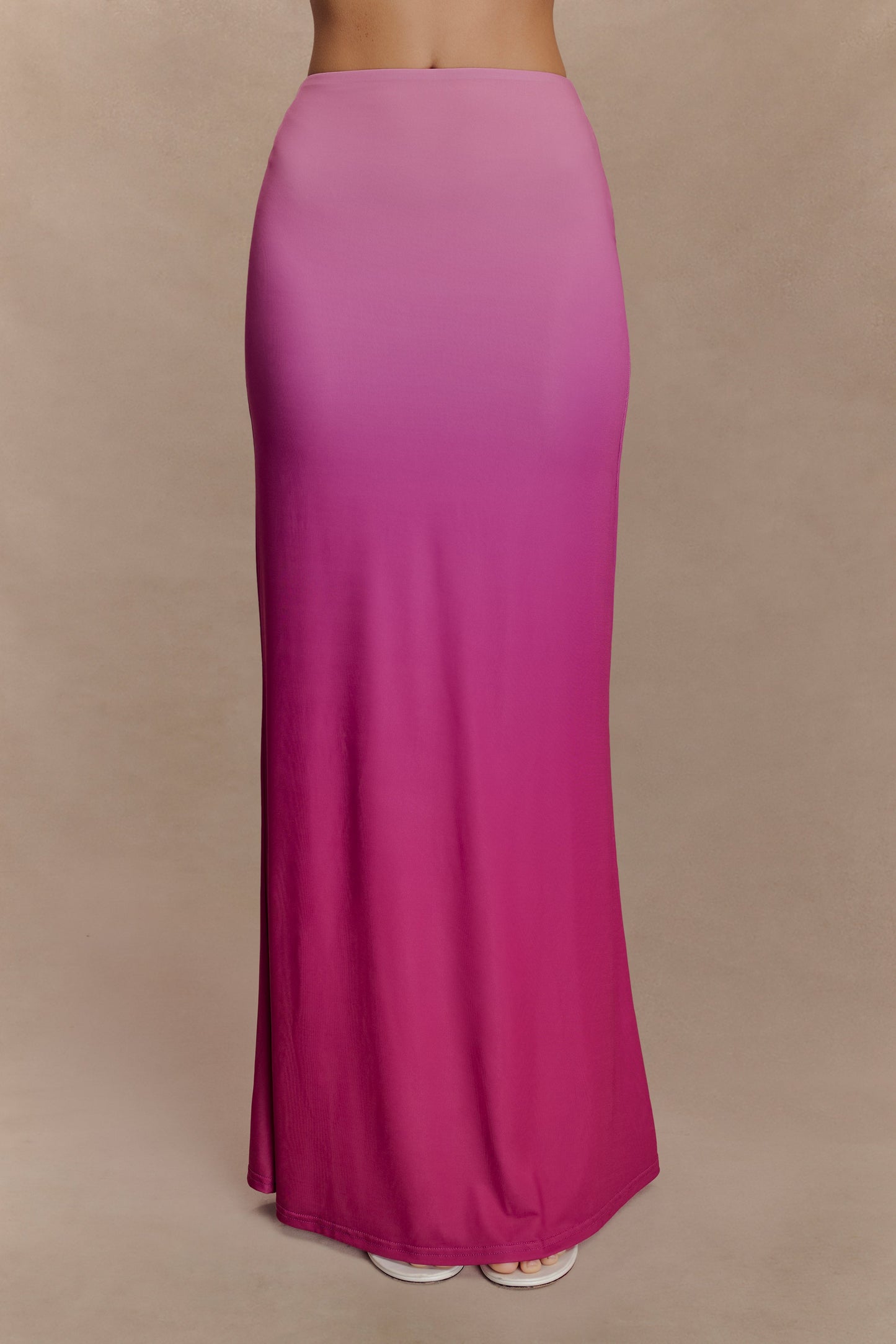 Jupe Maxi Bruna en Mousseline de Soie - Rose Ombré