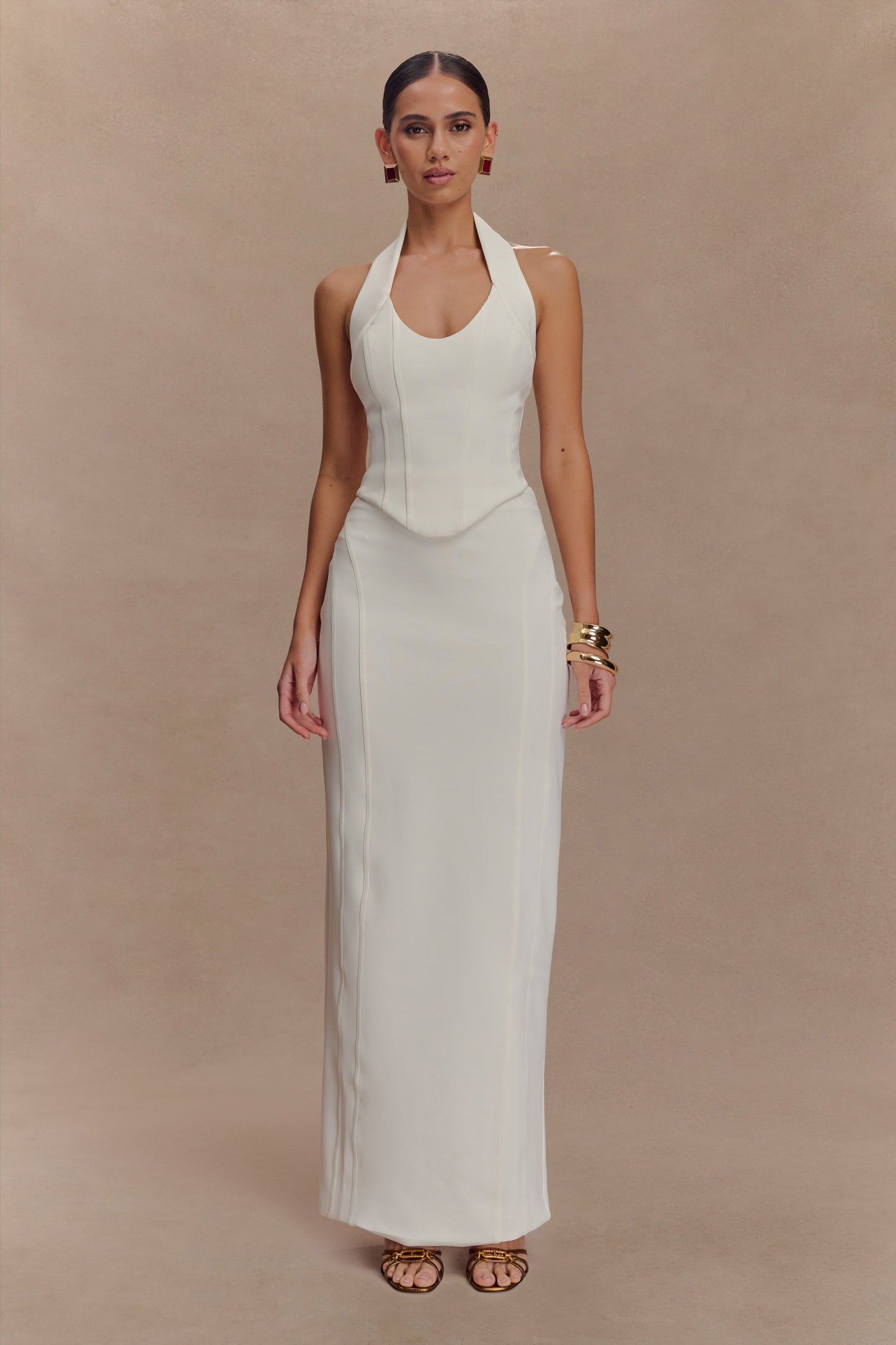 Jupe Maxi Taille Haute Alma - Blanche