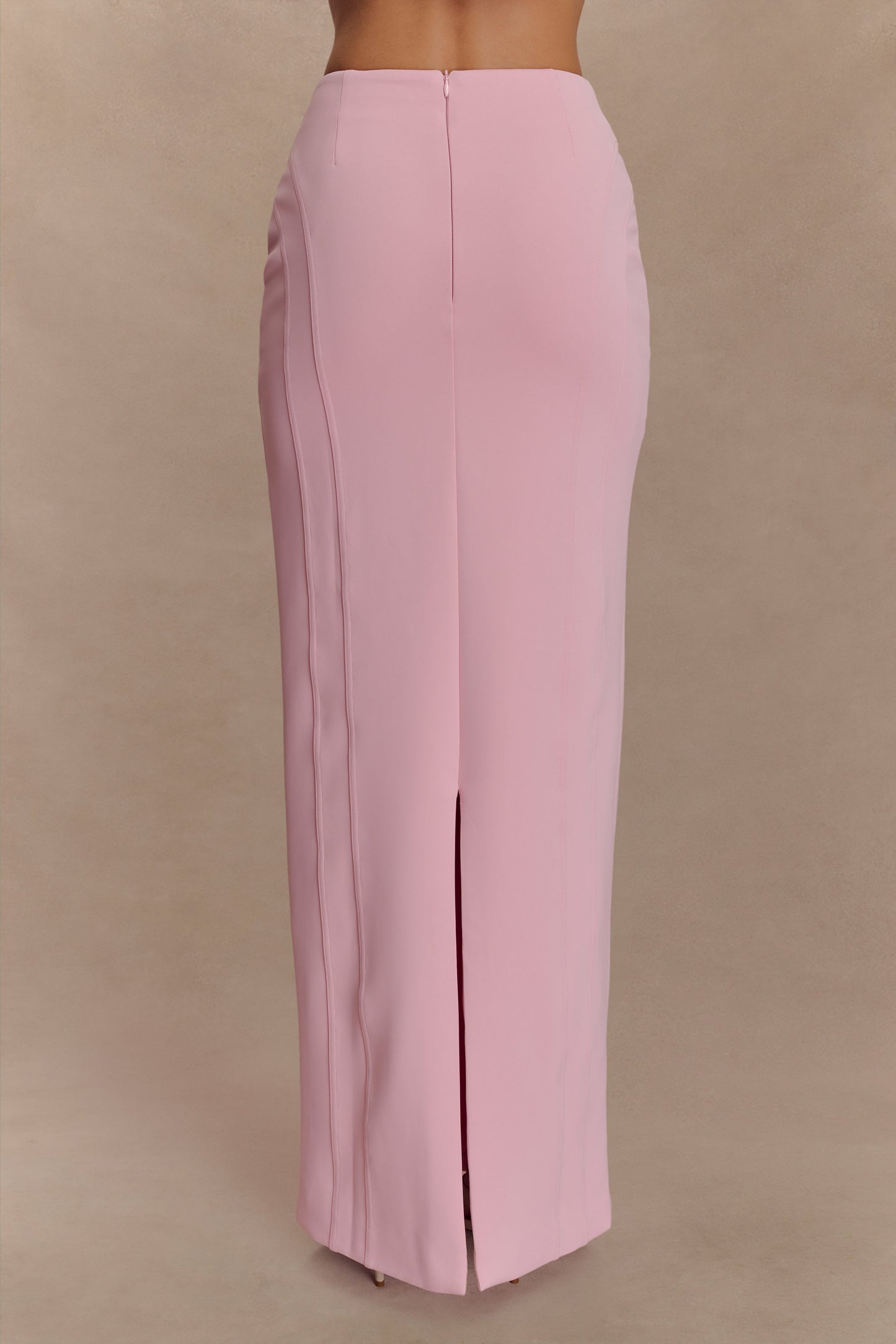 Jupe Maxi Taille Haute Alma - Rose Bonbon