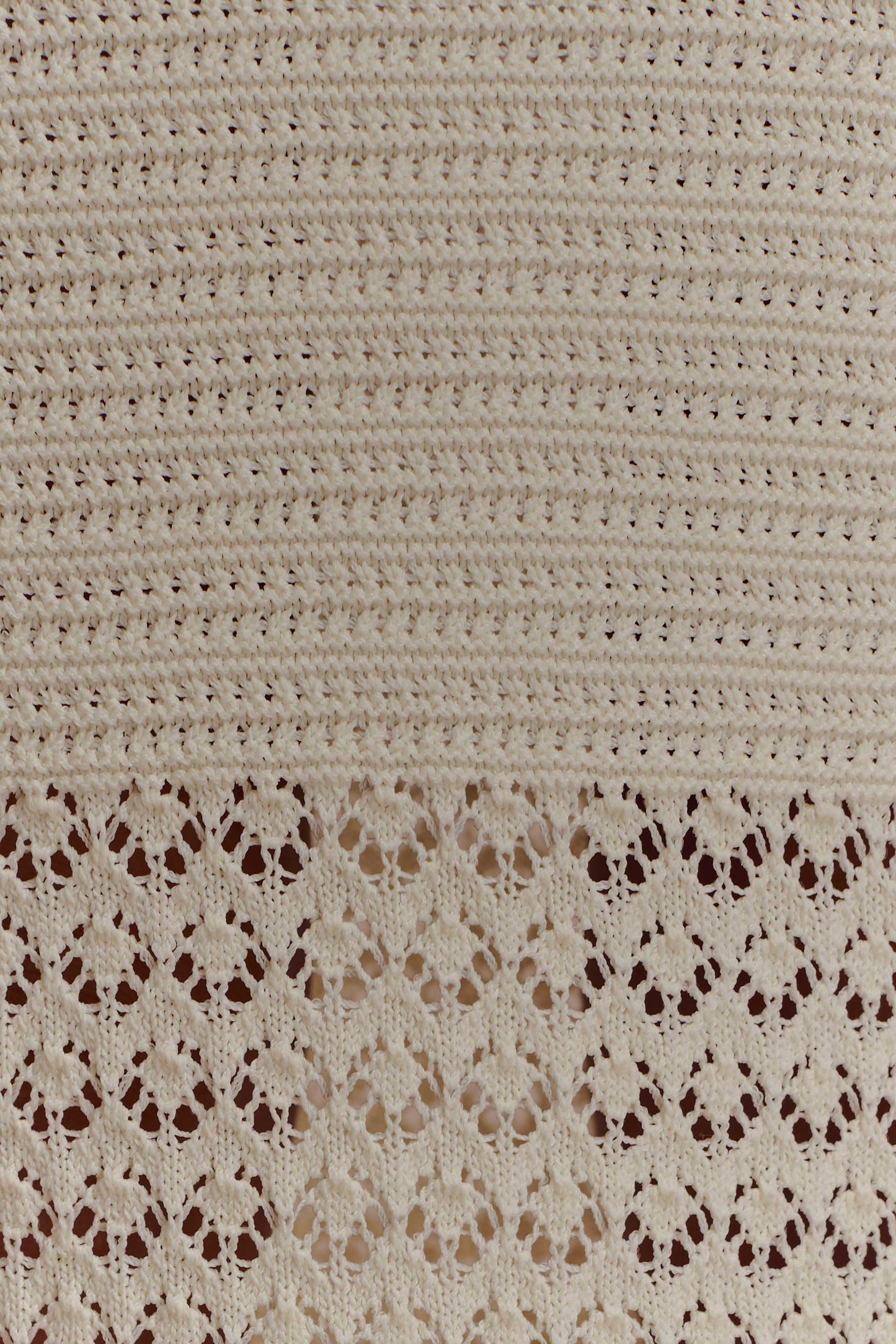 Jupe mi-longue en tricot à volants Madeline - Ivoire