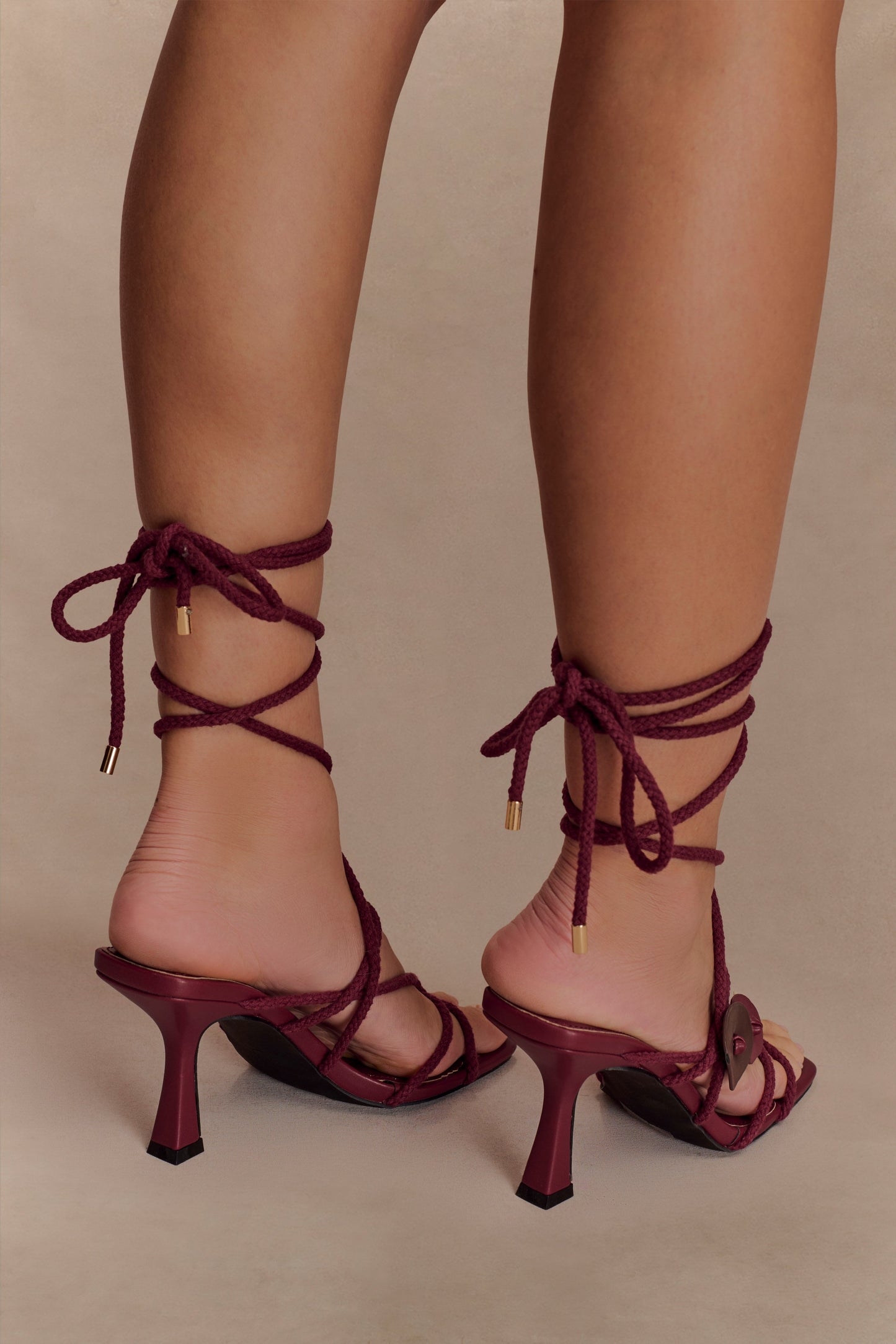 Sandale à talons et brides Ezekiel - Vin rouge