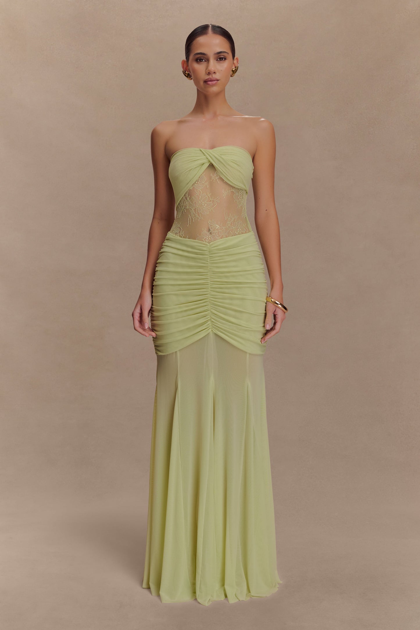 Robe Maxi en Dentelle et Maille Khadijah - Sève
