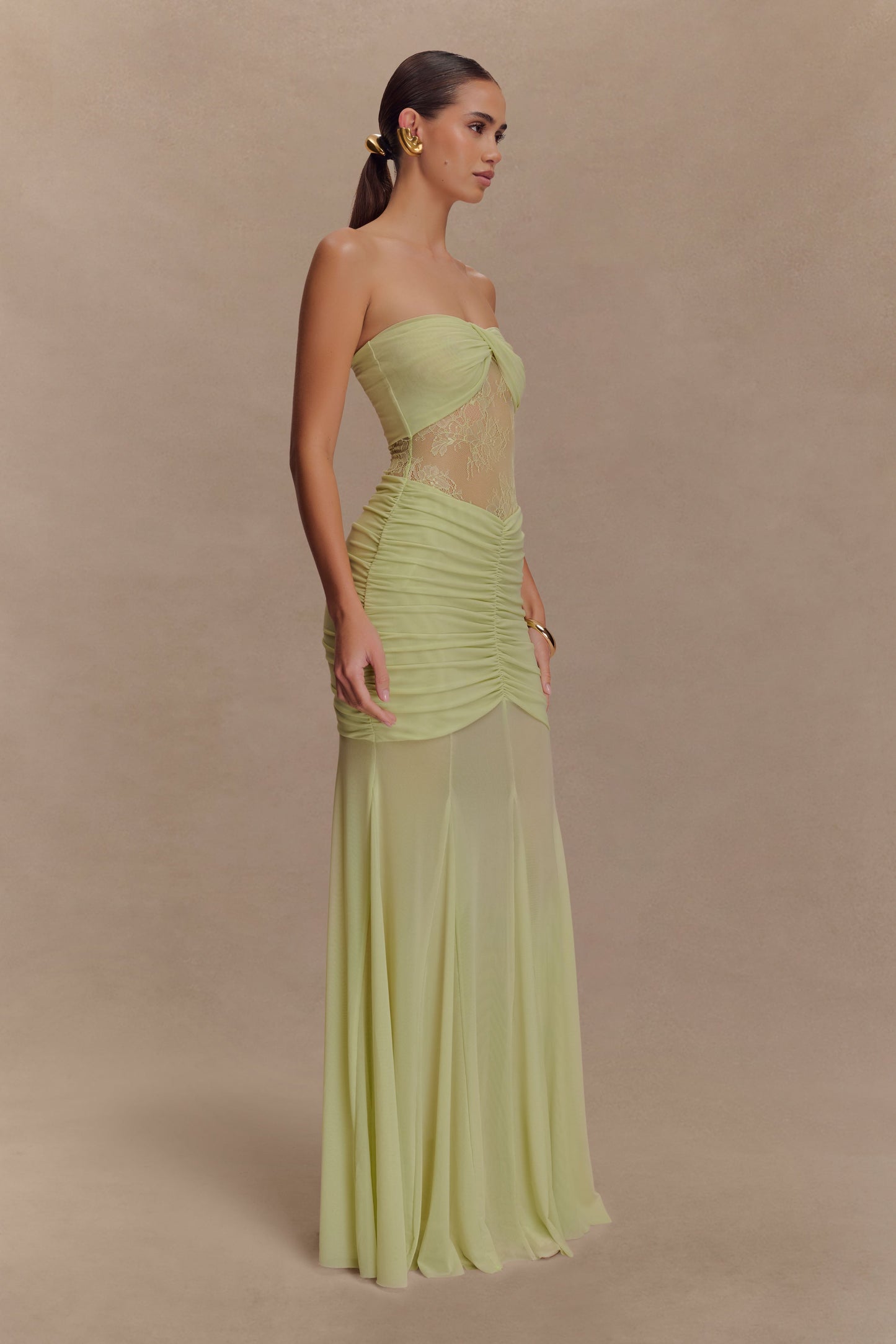 Robe Maxi en Dentelle et Maille Khadijah - Sève