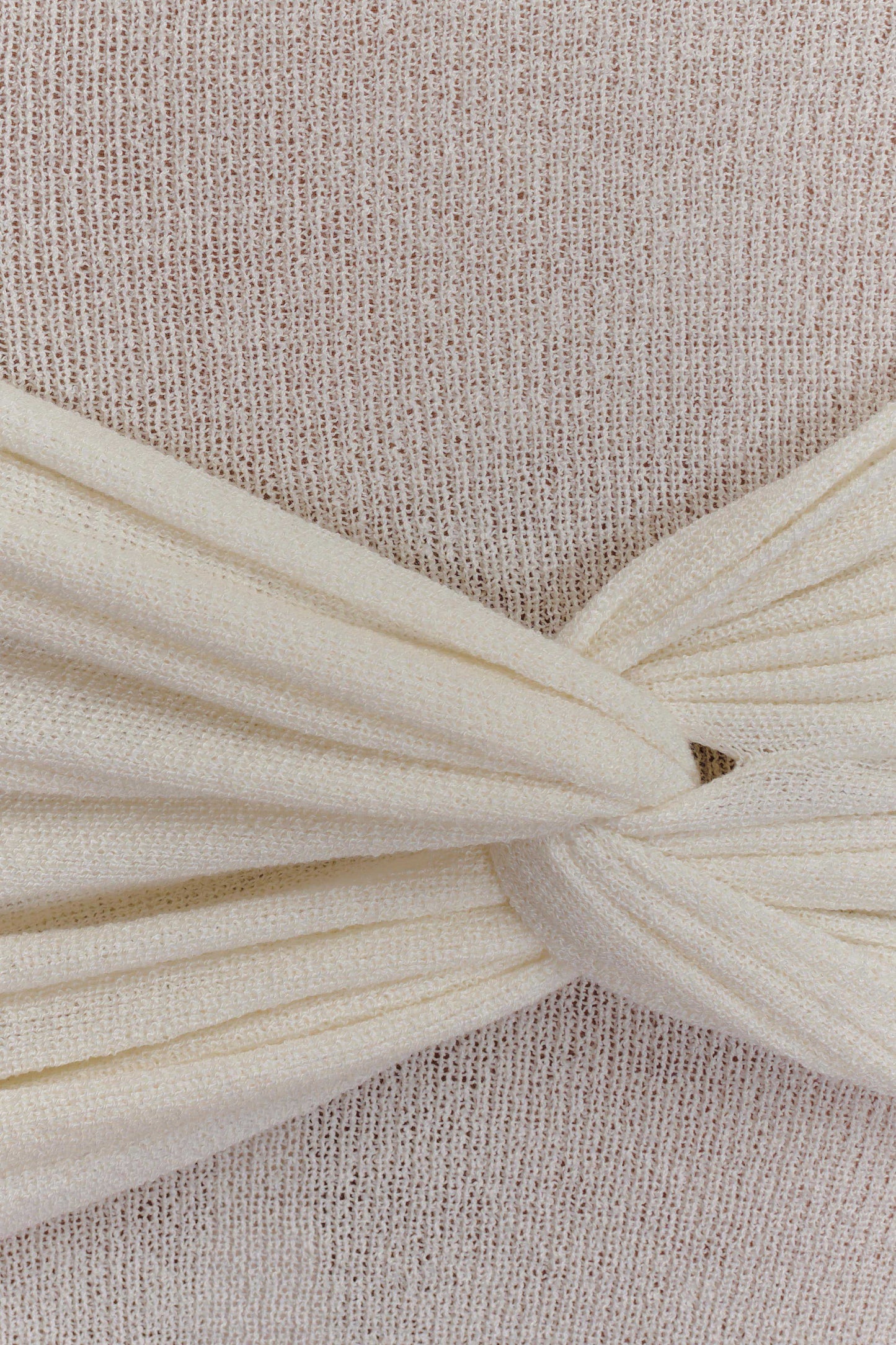 Mini-robe en tricot torsadé Laurie - Ivoire