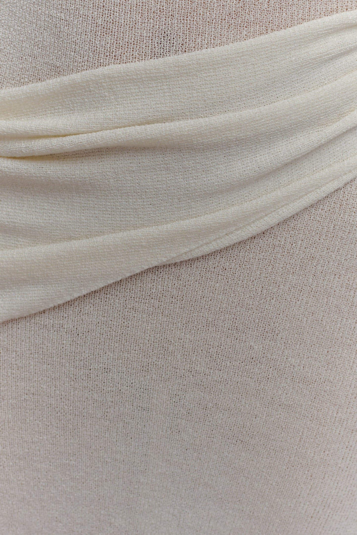 Robe Maxi Tricotée à Une Épaule Alexius - Ivoire